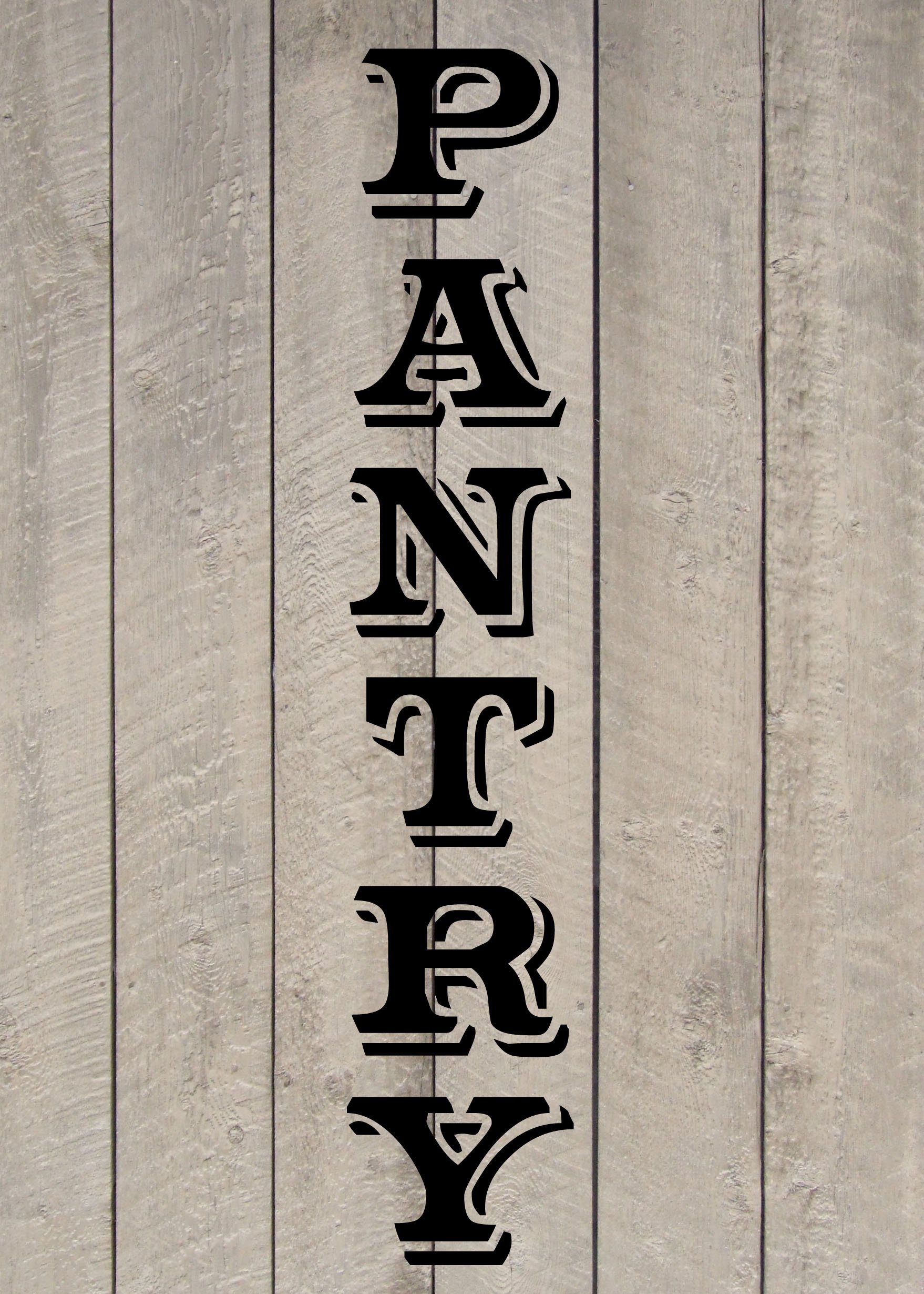 Pantry Vertical Kitchen Vinyl Wall Quote Sticker Decal - Removable Home Decor for Cabinets, Refrigerator & Pantry Doors - Perfect for Farmhouse, Modern & Rustic Kitchens