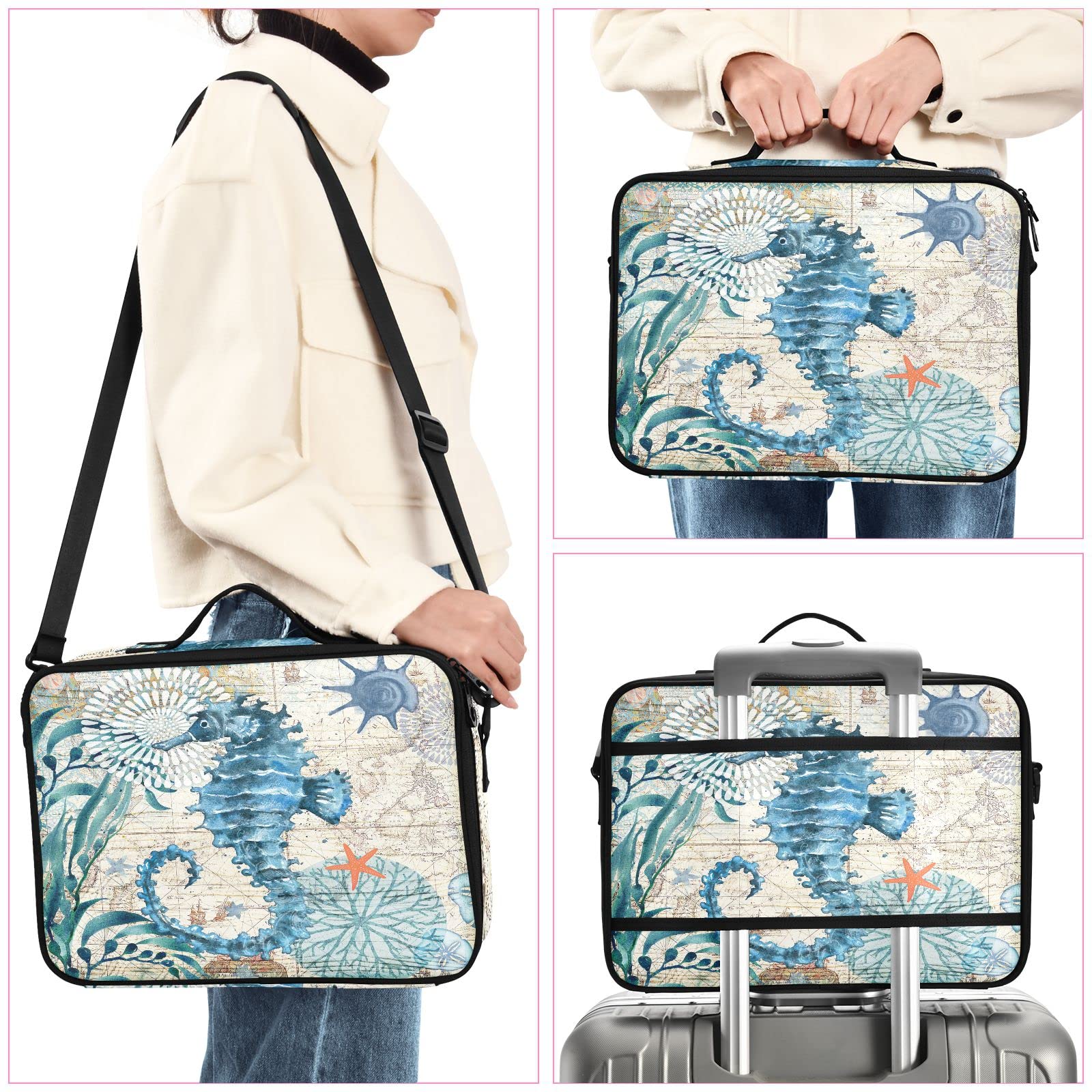 Modern Cow Texture Cosmetic Bag - Travel Organizer for Women & Girls, Perfect for Brushes & Toiletry Gifts
