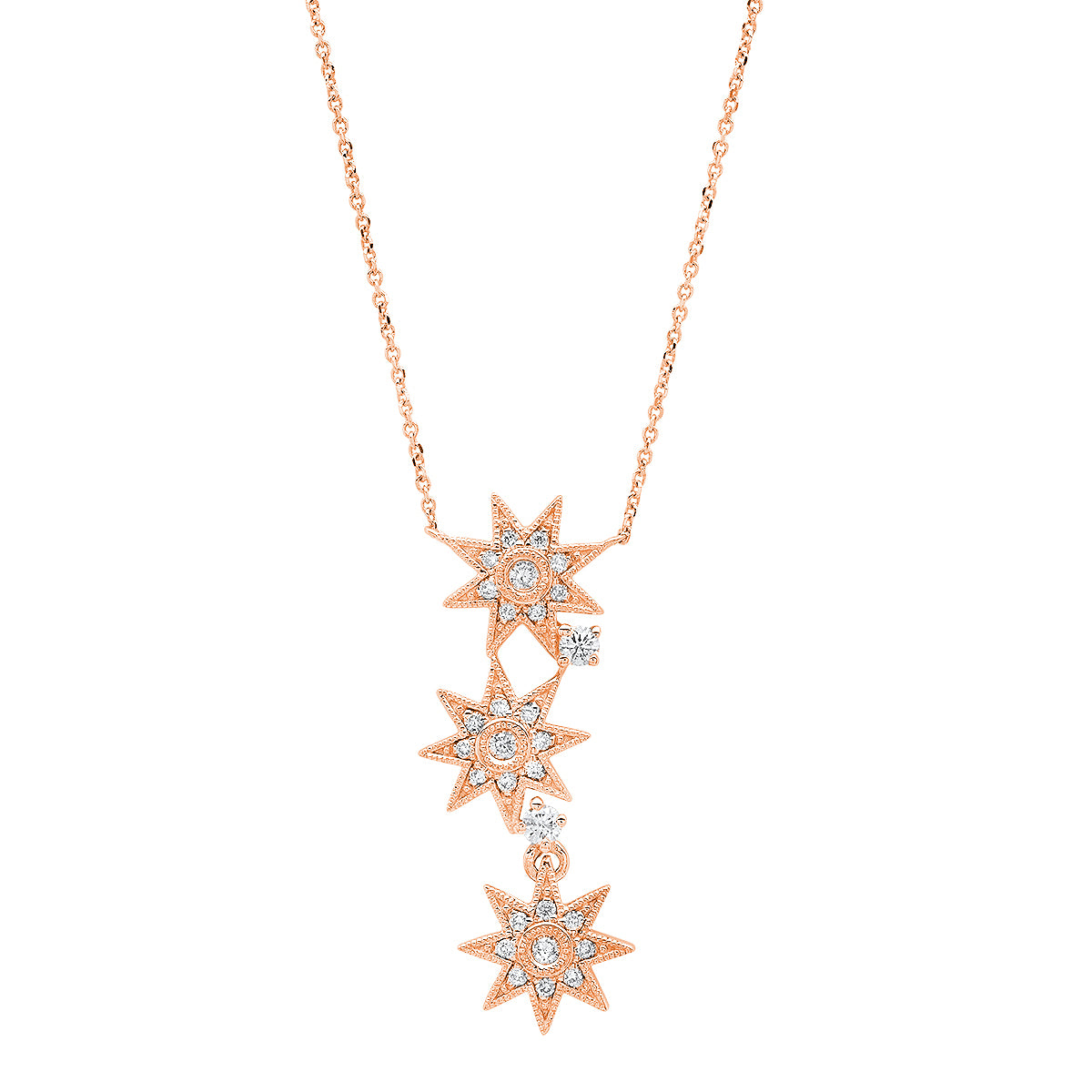 3 Star Necklace for Women - Gold, Silver & Rose Gold Pendant Jewelry - Perfect for Gifts, Anniversaries & Everyday Wear