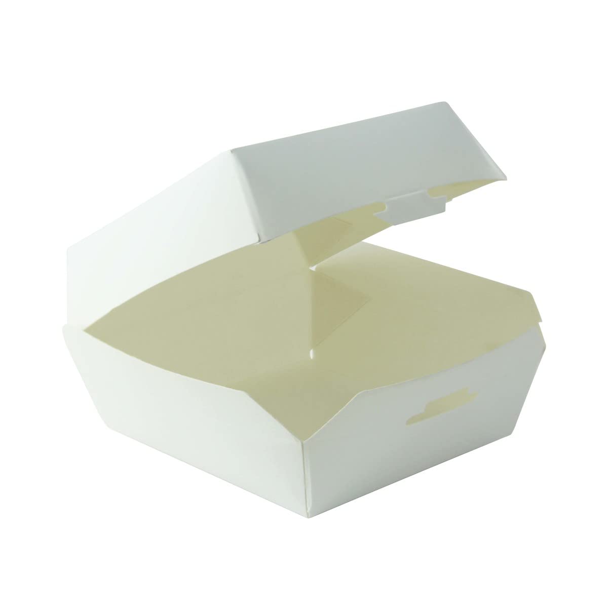 PacknWood 500-Pack White Disposable Mini-Slider Food Boxes with Lids - 3.5