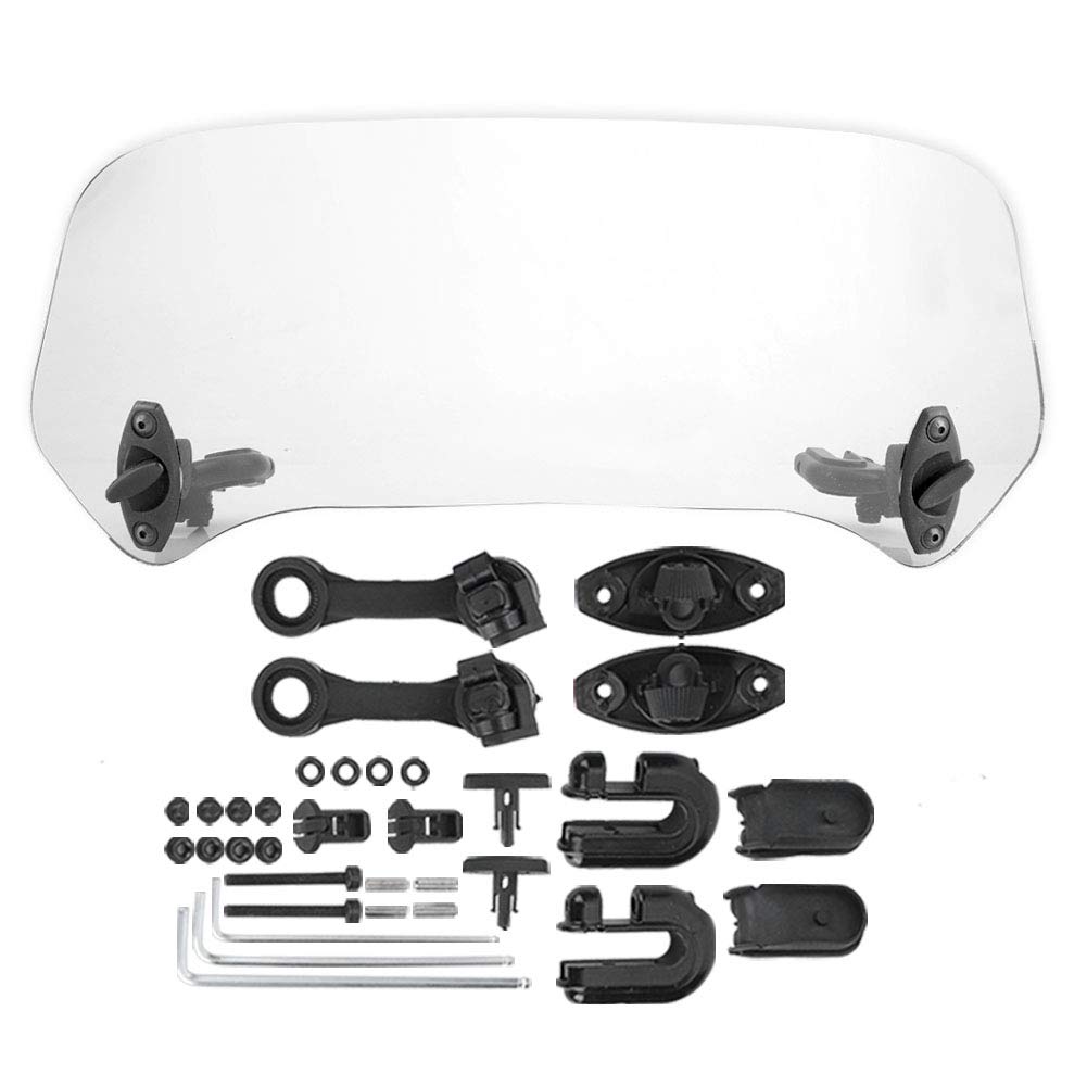Universal Motorcycle Windshield - Adjustable Transparent Spoiler for Riding Comfort