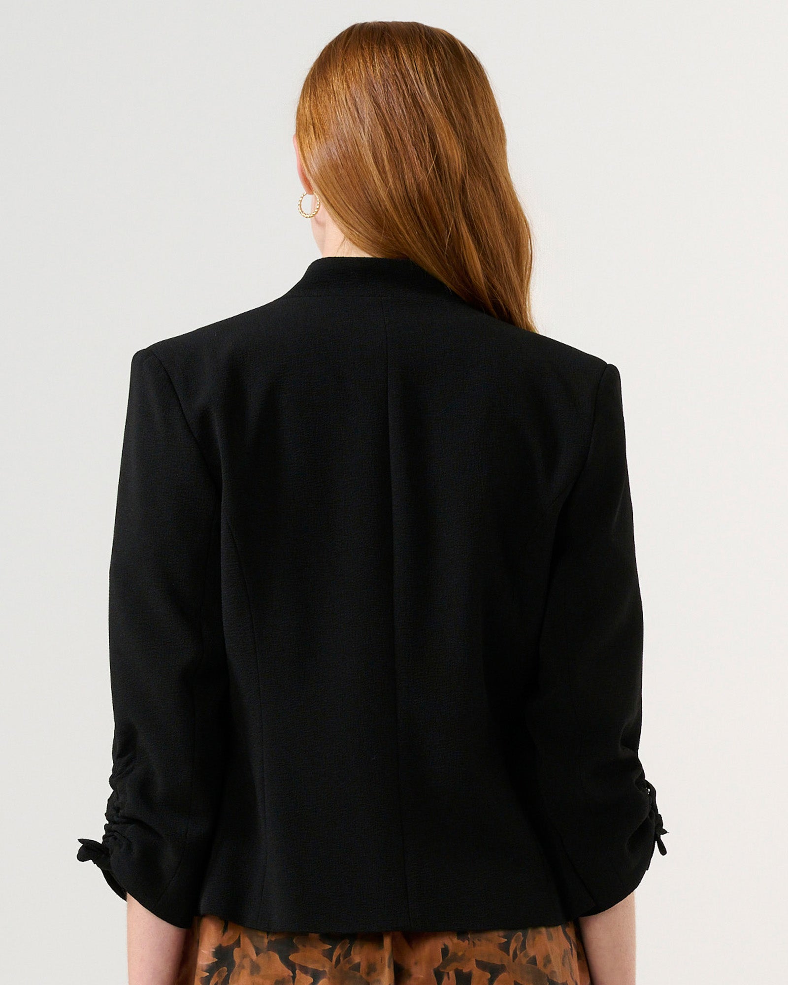 Thea Bow Sleeve Jacket - Women's Elegant Blazer with Bow Detail for Office, Wedding & Special Occasions