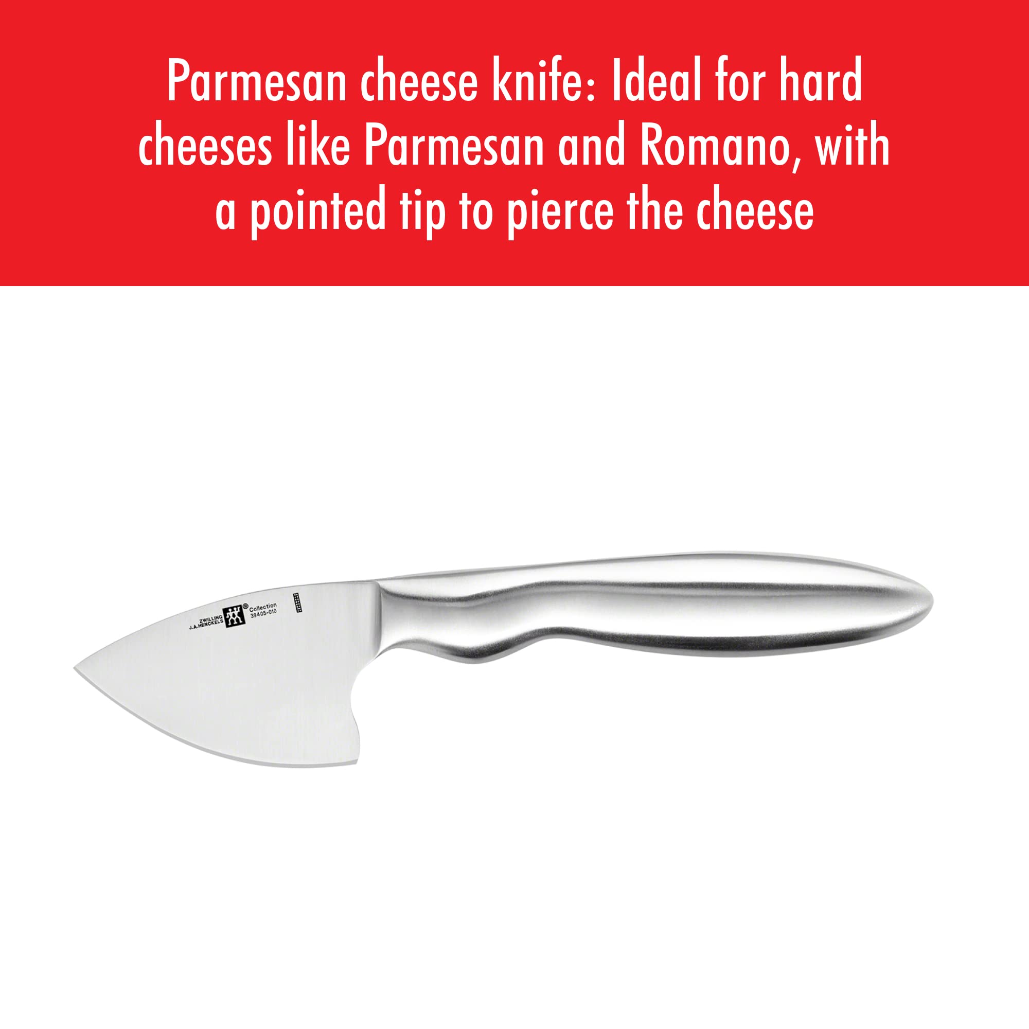 ZWILLING 3-Piece Cheese Knife Set - Stainless Steel Charcuterie Board Knives for Cheese & Charcuterie - Perfect Gift Set for Entertaining, Dinner Parties & Cheese Lovers