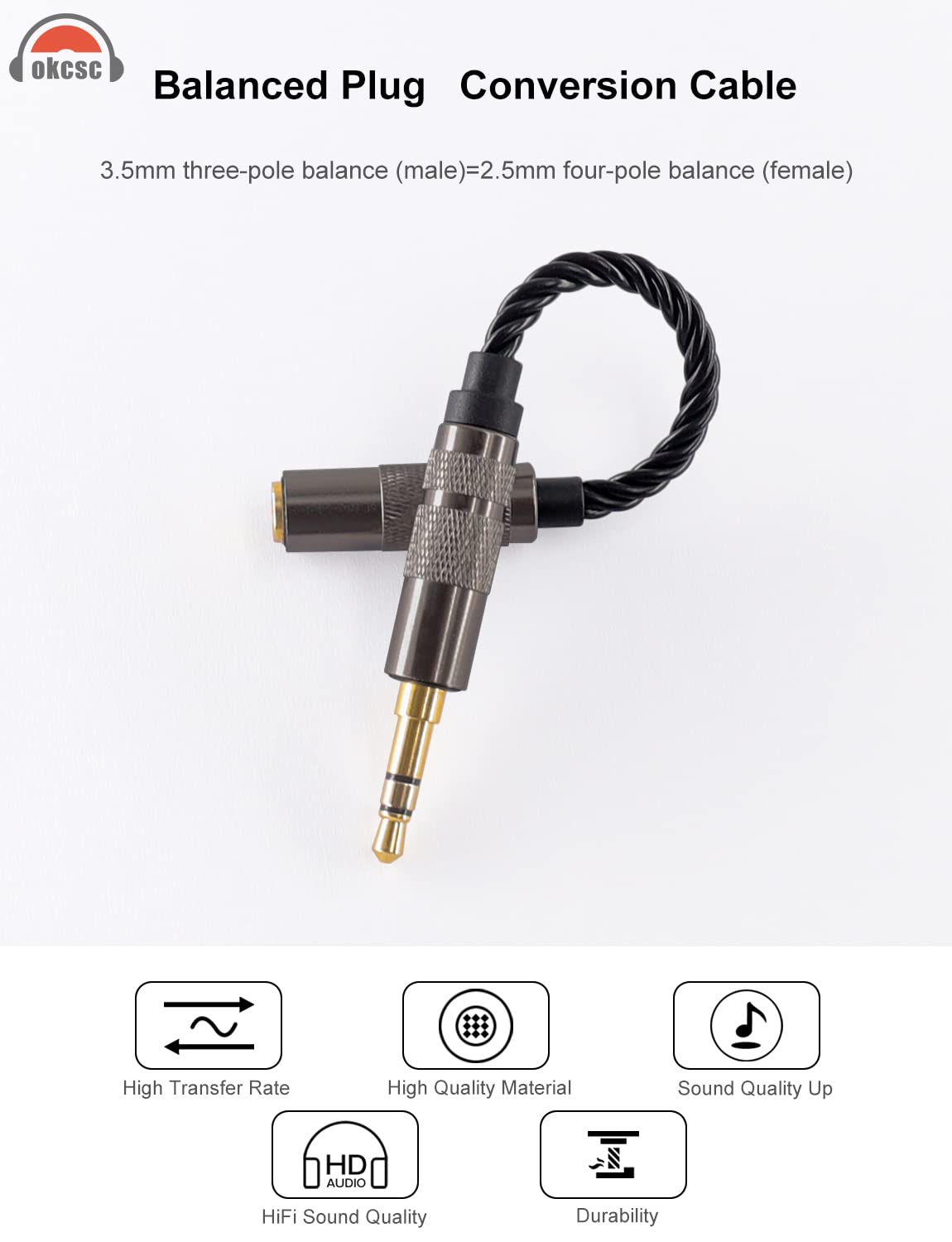 3.5mm Headphone Splitter - Male to Female Audio Adapter with Microphone Support, Stereo Extension Cable for Lossless Sound Quality - Compatible with Laptop, PC, Speaker, Gaming Headset (Perfect for Multiplayer Gaming & Music Sharing)