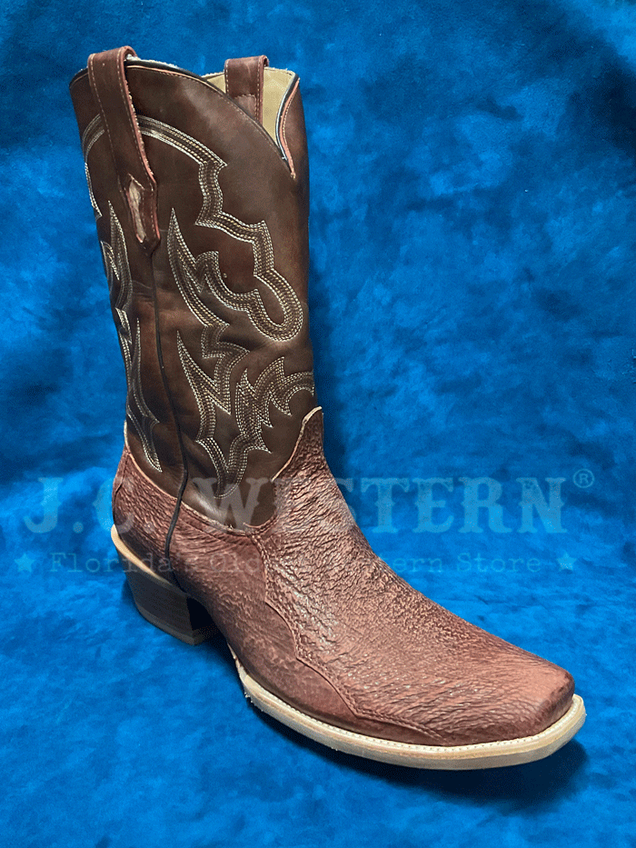 Men's Shark Embroidered Horseman Toe Boots - Corral A4418 in Honey Brown | Western Cowboy Boots for Riding, Country Fashion & Outdoor Activities