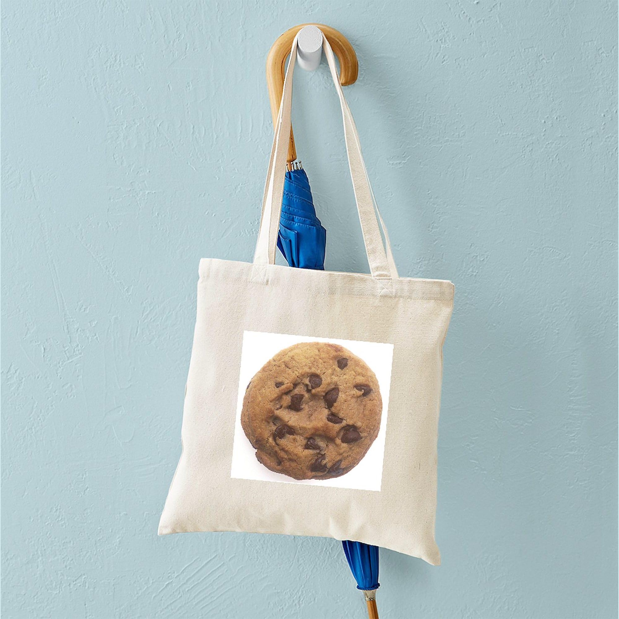 Chocolate Chip Cookie Tote Bag - Natural Canvas Reusable Shopping Bag for Groceries, Beach & Everyday Use | Eco-Friendly Cotton Tote by CafePress