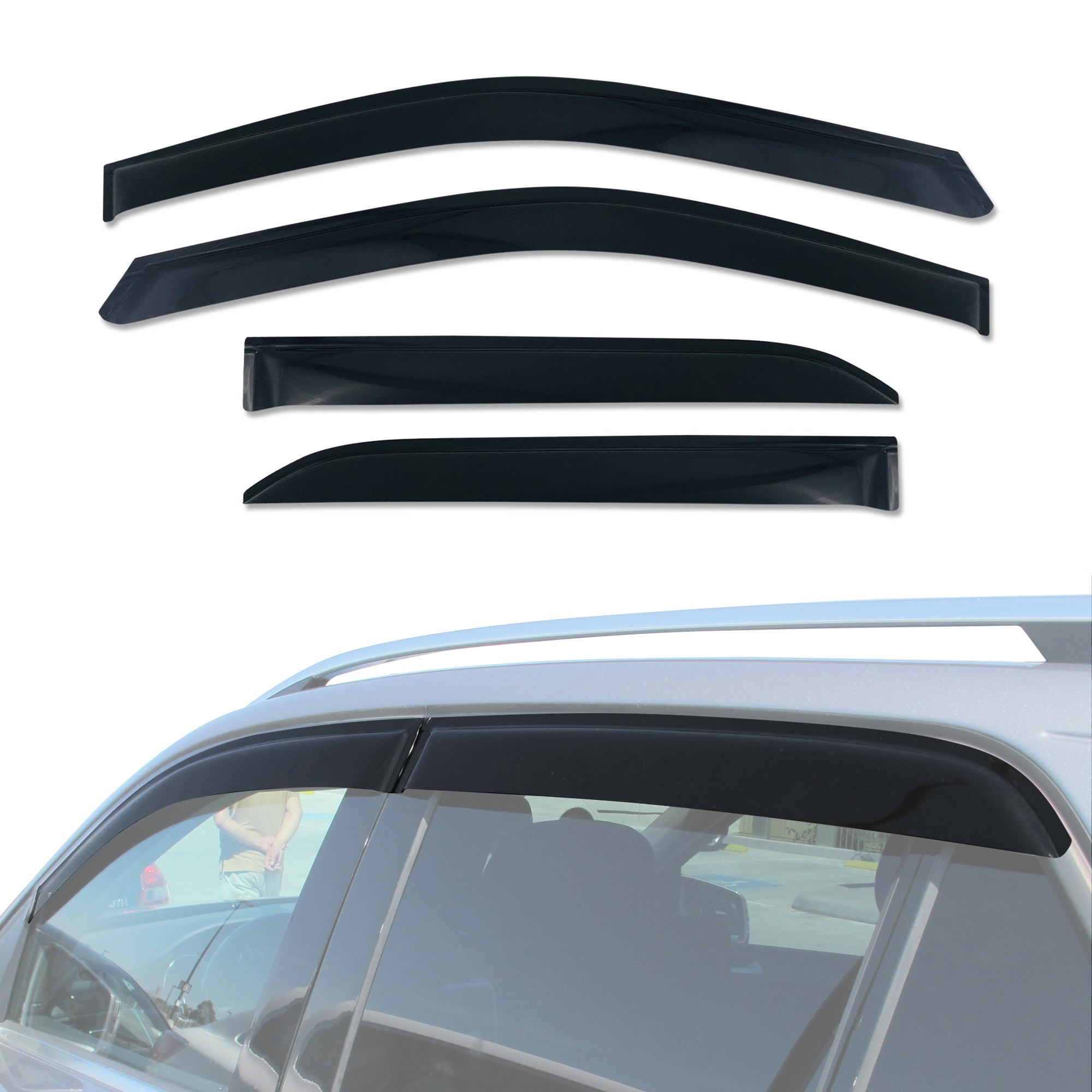 Weather Shields for Mercedes Benz ML Class W166 2011-2015 | Rain Guards & Window Deflectors | Perfect for All-Weather Protection & Style Enhancement