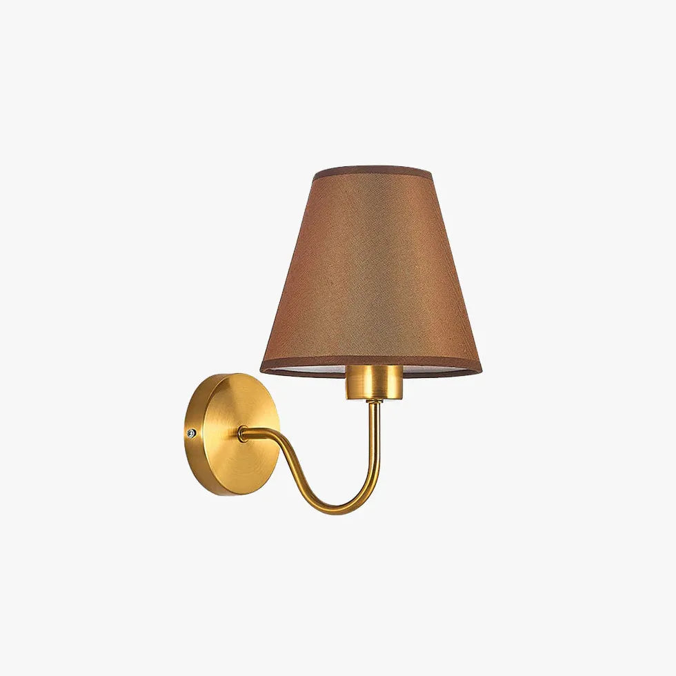 Modern Fabric Lampshade Gold Wall Light - Elegant Home Decor for Living Room, Bedroom & Dining Area