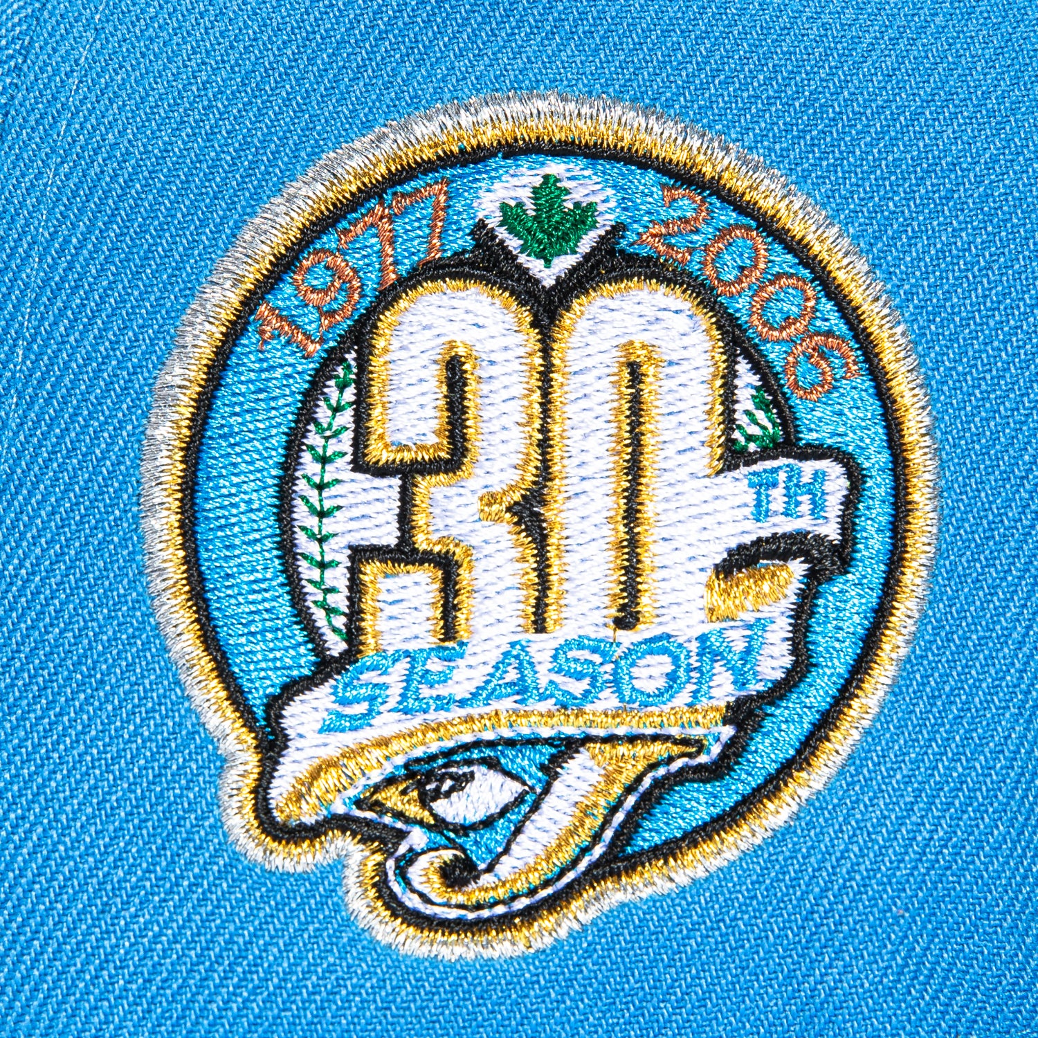 New Era 59Fifty Toronto Blue Jays 30th Anniversary Patch Hat - Light Blue & Graphite Adjustable Baseball Cap for Men | MLB Fan Gear, Sports Events & Casual Wear