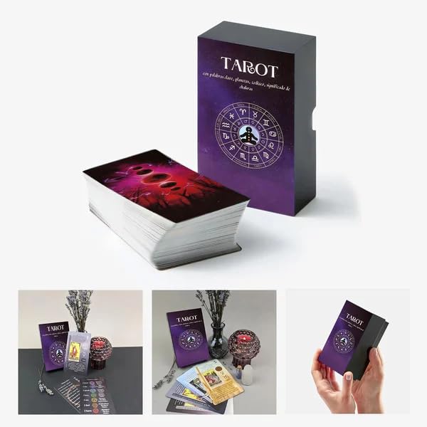 **Beginner Tarot Cards Deck with Meanings On Them – Complete Learning Set Includes Guide Book & Storage Wrap – Easy Tarot Reading for Beginners | Meditation, Self-Discovery & Spiritual Growth**
