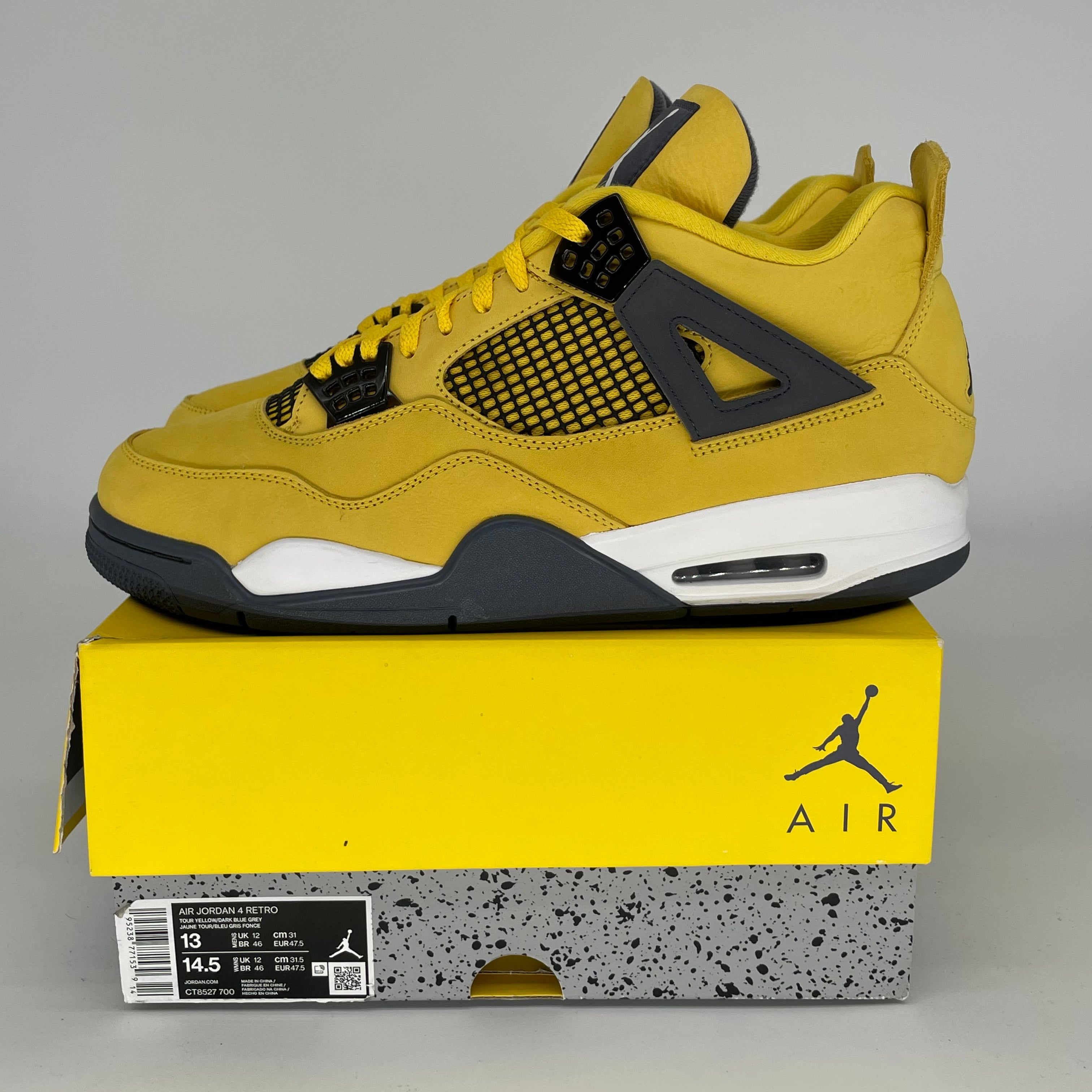 AIR JORDAN 4 LIGHTNING Retro Sneakers Men's Size 13 (CT8527-700) - Basketball Shoes for Men, Streetwear Fashion & Casual Wear