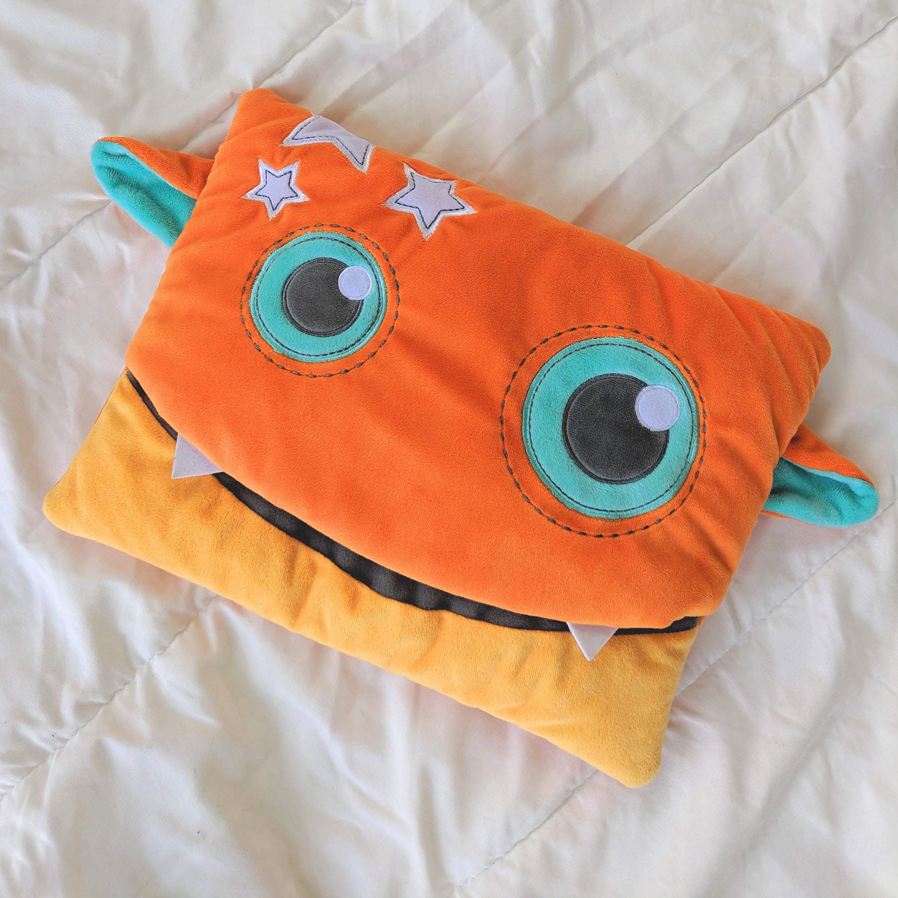Soft Travel Pillow and Blanket Set for Kids - Portable Comfort for Airplane, Car & Nap Time - Cozy Rusty Plush Companion
