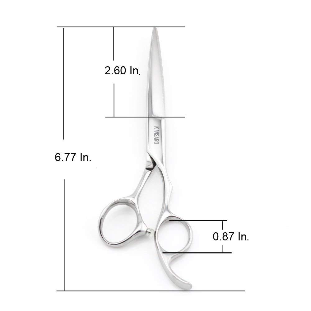 6 Inch Professional Hair Cutting Scissors & 5.5 Inch Hair Thinning Shears - Barber Scissors Set by Kinsaro for Salon & Home Hairstyling