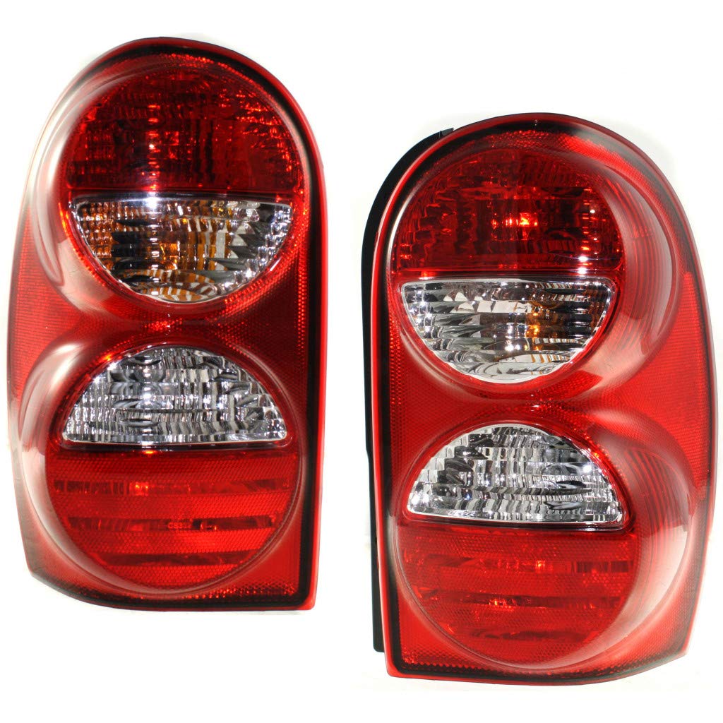 2005-2007 Jeep Liberty Replacement Rear Tail Lights Pair - Driver & Passenger Side (CH2800158 & CH2801158) - Compatible with 55157061AC/AD/AE & 55157060AC/AD/AE - Perfect for Off-Roading, Night Driving & Vehicle Safety Upgrades