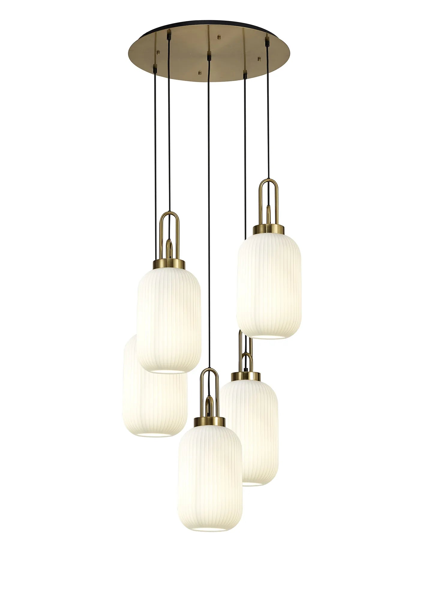 Stylish Cadiz 5-Light Cluster Pendant Light Fixture - Modern Ceiling Lighting for Dining Room, Kitchen & Living Room