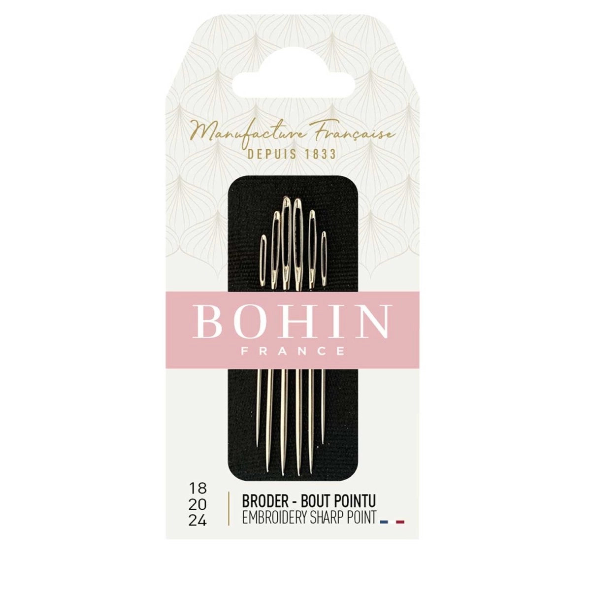 Bohin Embroidery Needles - Ultra Sharp Point Needles for Hand Embroidery, Cross Stitch, and Sewing Projects | Perfect for Fabric, Canvas, and Quilting