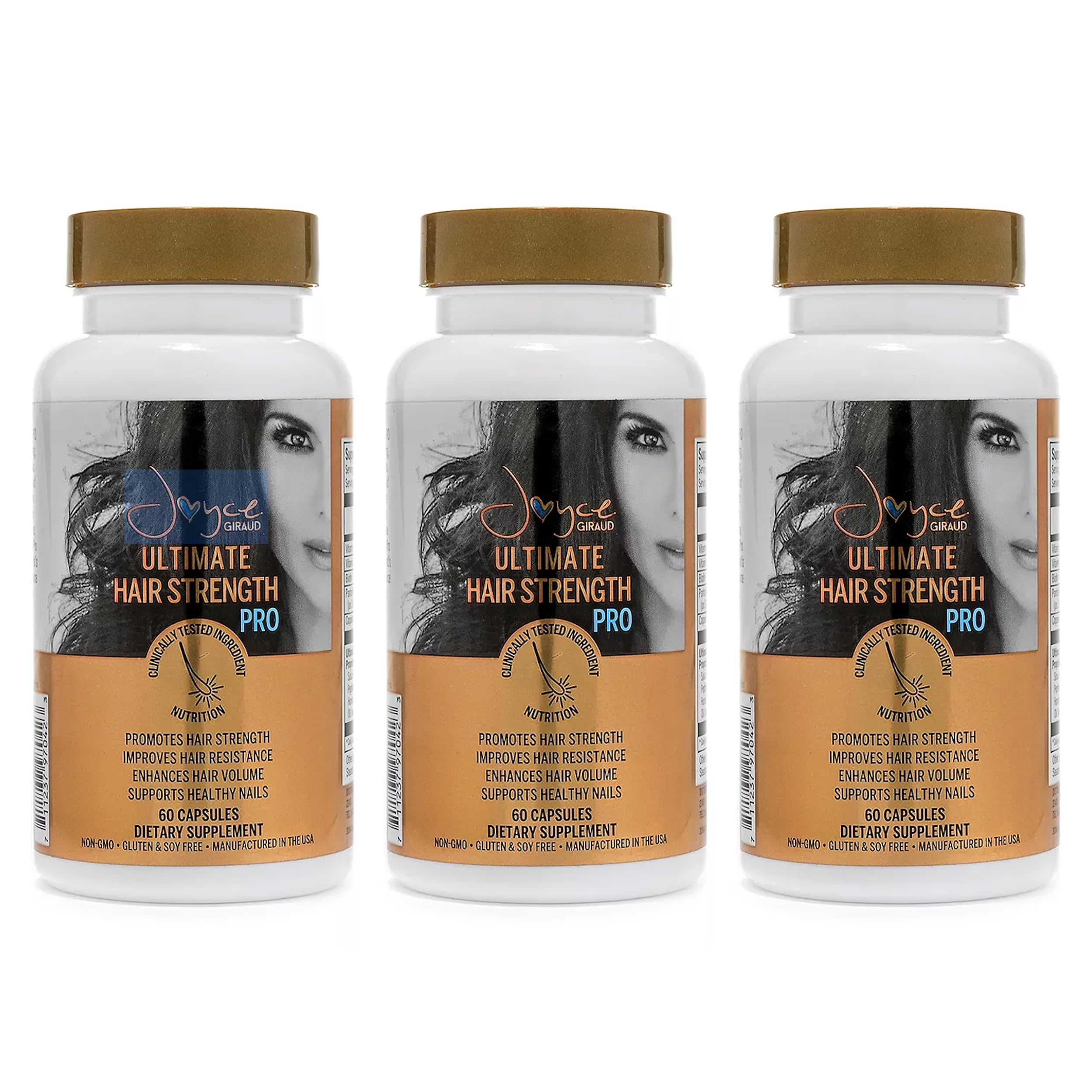 Joyce Giraud Hair Growth Vitamins - 180 Capsules | 90-Day Supply for Thicker, Stronger Hair | Clinically Proven Formula to Reduce Hair Loss & Promote Healthy Hair Growth | Perfect for Men & Women with Thinning Hair or Hair Breakage
