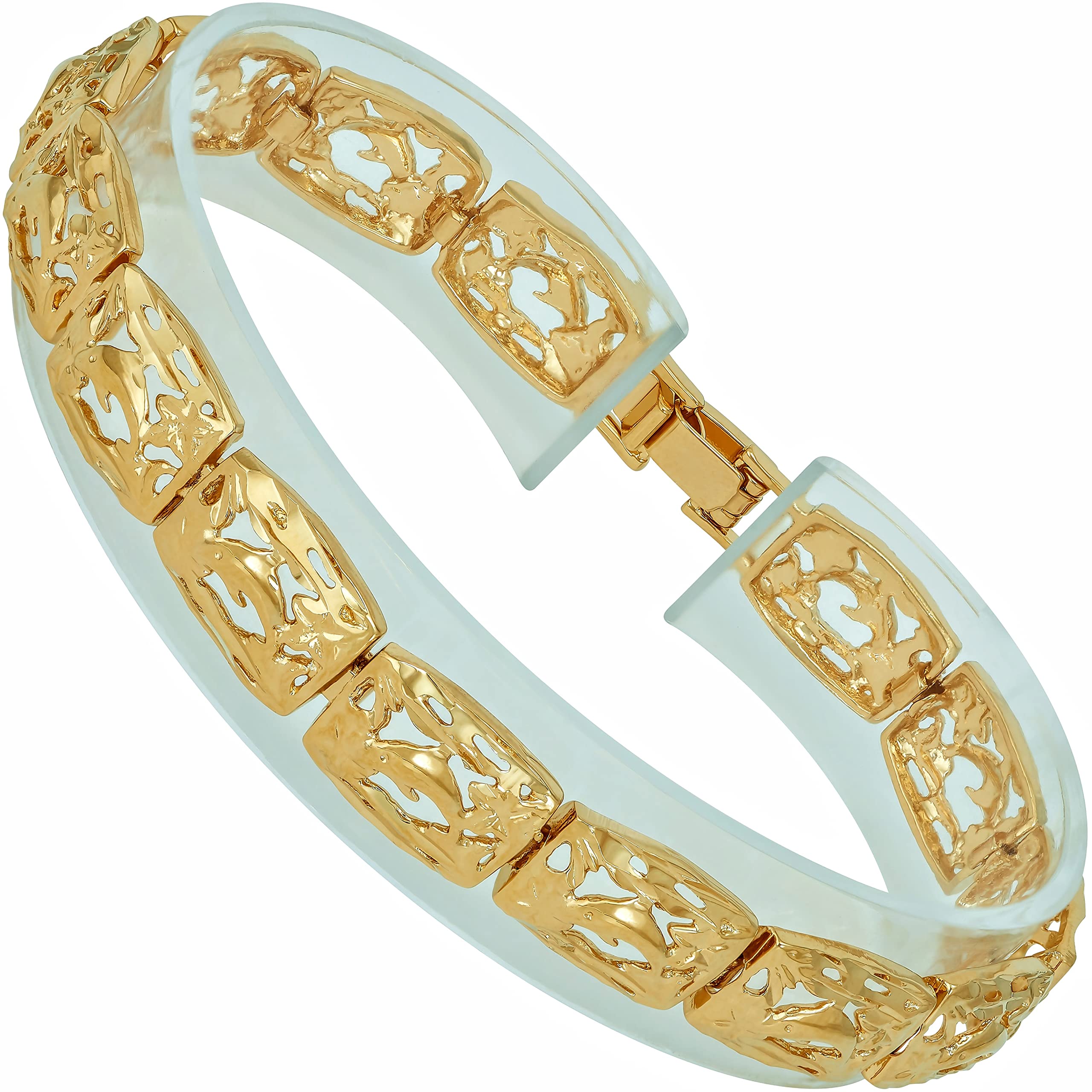 LIFETIME JEWELRY 24k Real Gold Plated Dolphin Charm Bracelet for Women & Teens - Perfect Gift for Birthday, Anniversary & Everyday Wear