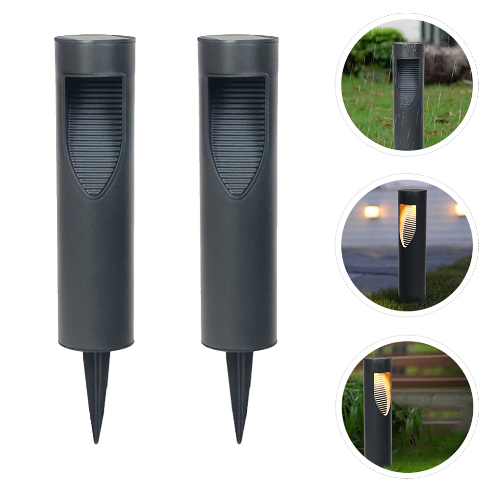 Uonlytech 2 Pack Solar Lawn Lights - Waterproof Outdoor Solar LED Garden Lights for Pathway, Walkway, Yard & Landscape Lighting | Solar Powered, Auto On/Off, Weather Resistant | Perfect for Driveway, Patio, Deck & Backyard Decoration