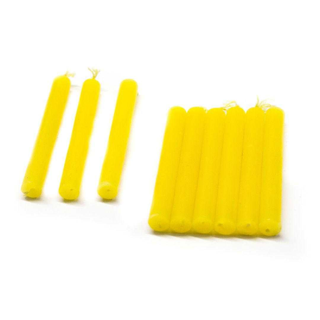 20 Pack Yellow Wicca Magic Ritual Mini Spell Chime Candles for Pagan Altars & Witchcraft - Perfect for Meditation, Spells & Home Decor