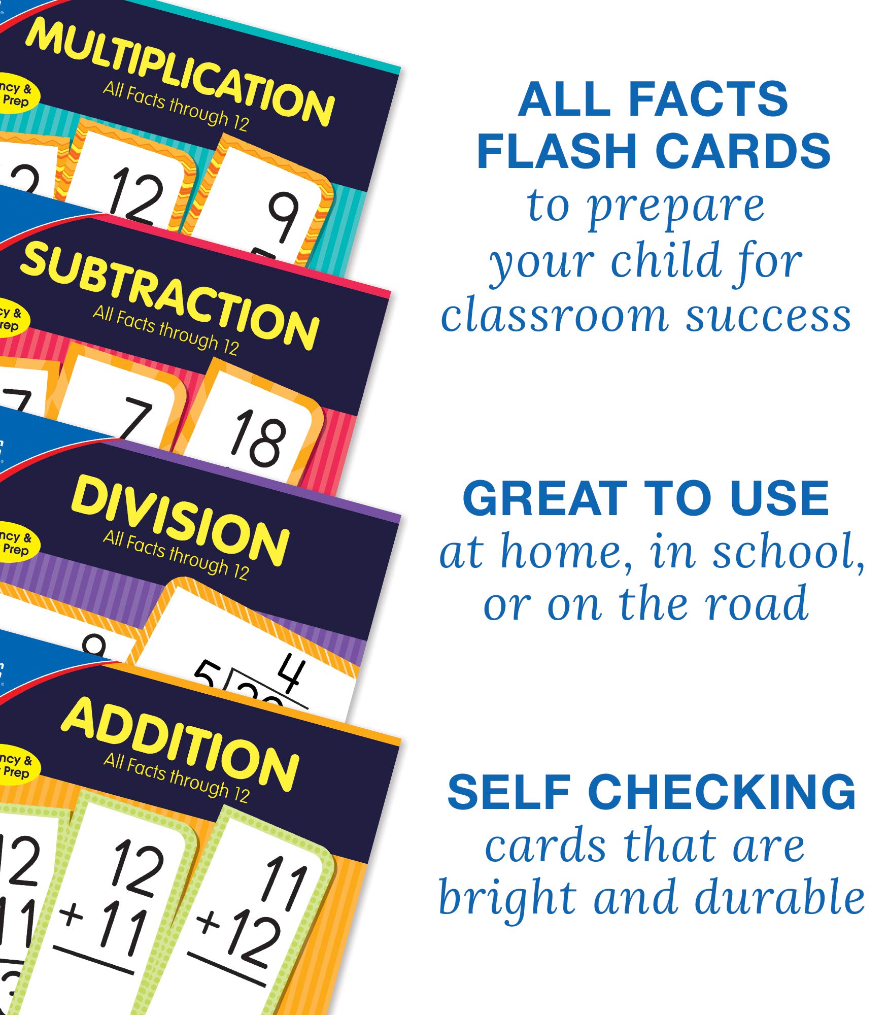 Multiplication Flash Cards for Kids Ages 8-12 | Times Table Learning Cards for 3rd, 4th & 5th Grade Math Practice | Carson Dellosa Educational Flashcards with Answers | Perfect for Homeschool, Classroom & Tutoring