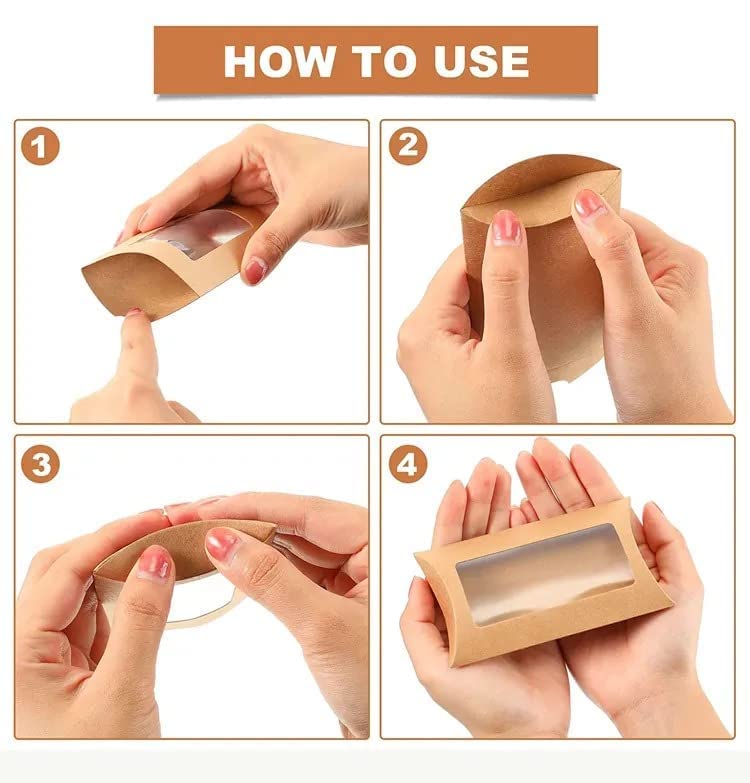 20 Pcs Small Brown Decorative Folding Paper Gift Boxes for Chocolates, Dry Fruits - Christmas, New Year, Pooja, Party Favor Packaging - Elegant Gift Wrapping for Holidays, Weddings & Special Occasions