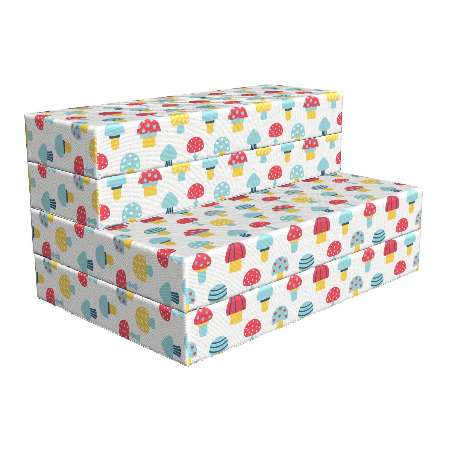 Ambesonne Mushroom Print Foldable Mattress - Cartoon Autumn Forest Design, 74.8