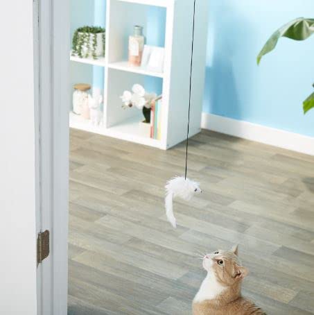A-Door-Able Real Fur Cat Toy Mouse - Natural Soft Fur for Play & Training - Perfect for Indoor Cats & Kittens to Chase & Pounce