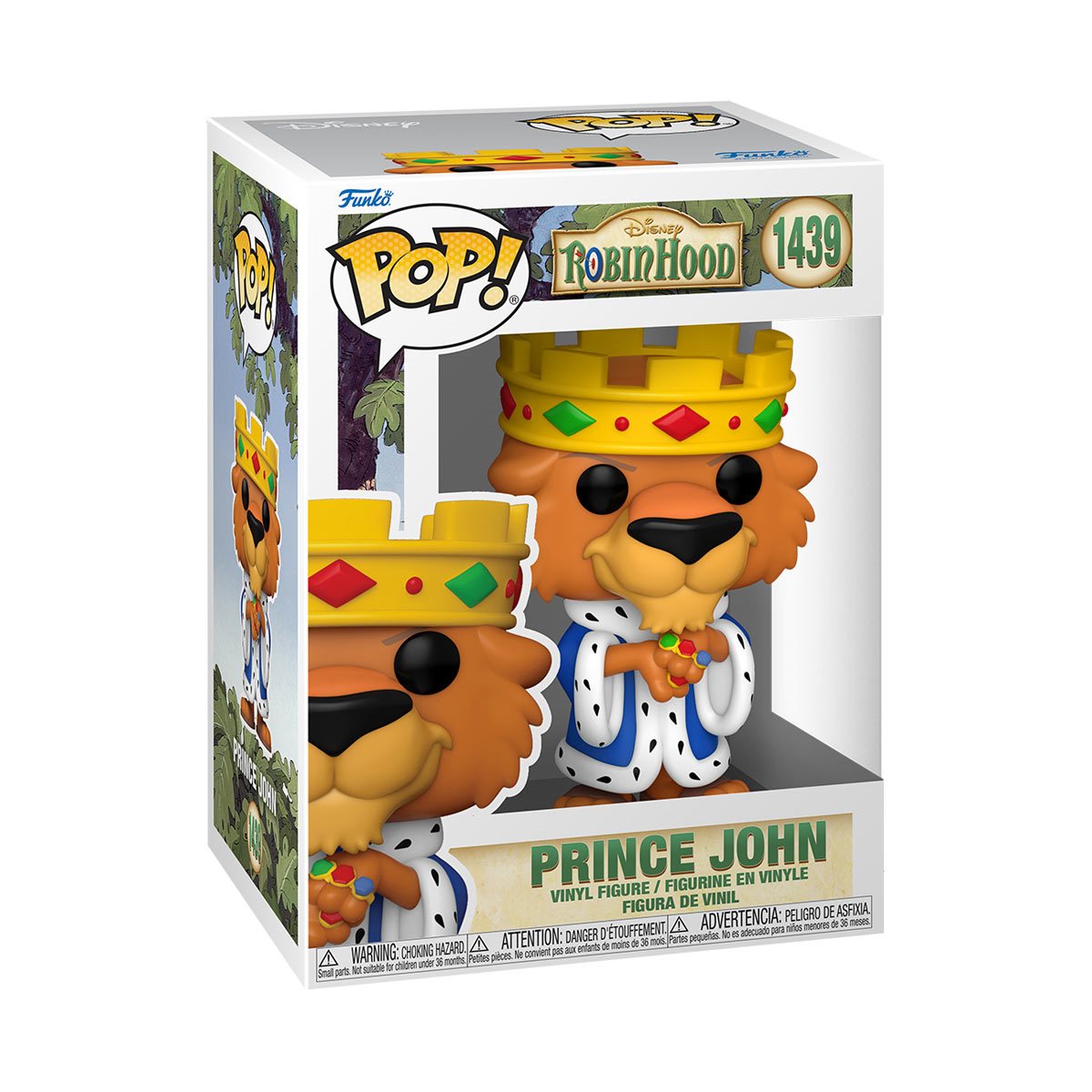 Disney Robin Hood Prince John Funko Pop! Vinyl Figure #1439 - Collectible Toy for Disney Fans, Perfect for Display & Gifts