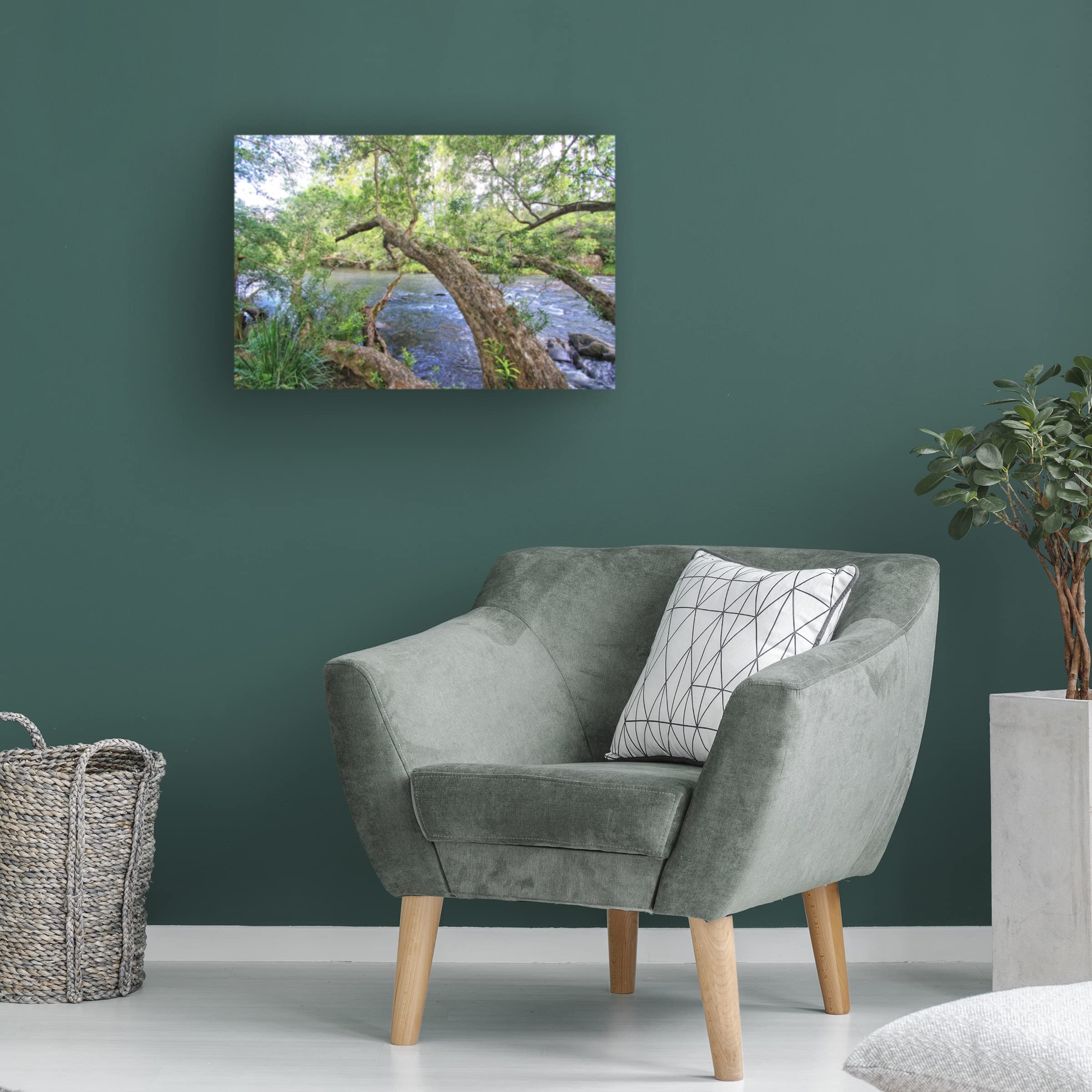 Trademark Fine Art 'Summer Greens 2' Canvas Wall Art by Beata Czyzowska | Modern Abstract Landscape Painting | Perfect for Living Room, Bedroom & Office Decor
