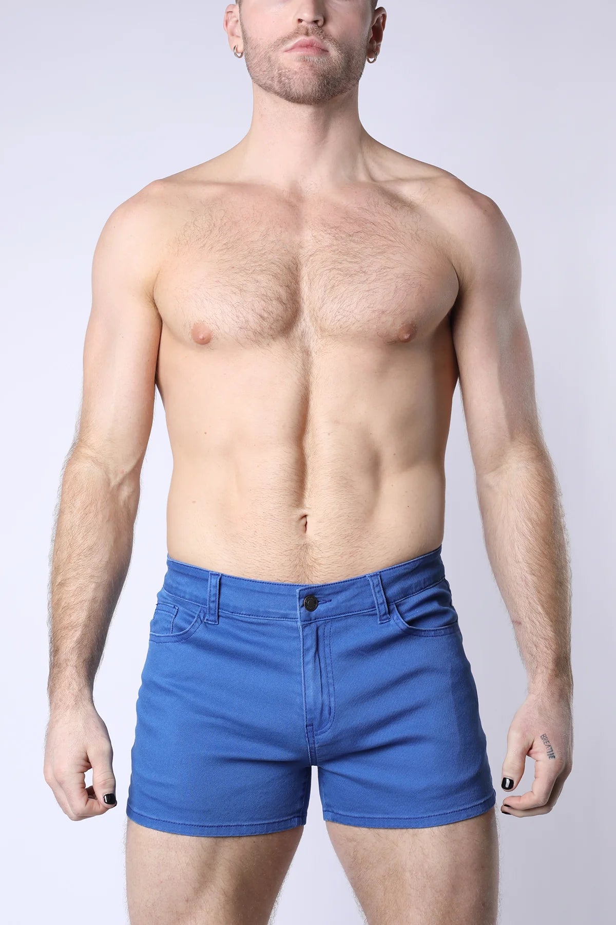 Timoteo Berkeley 3 Slim Fit Super Stretch Twill Shorts for Men - Comfortable Blue Casual Shorts for Summer, Travel & Outdoor Activities