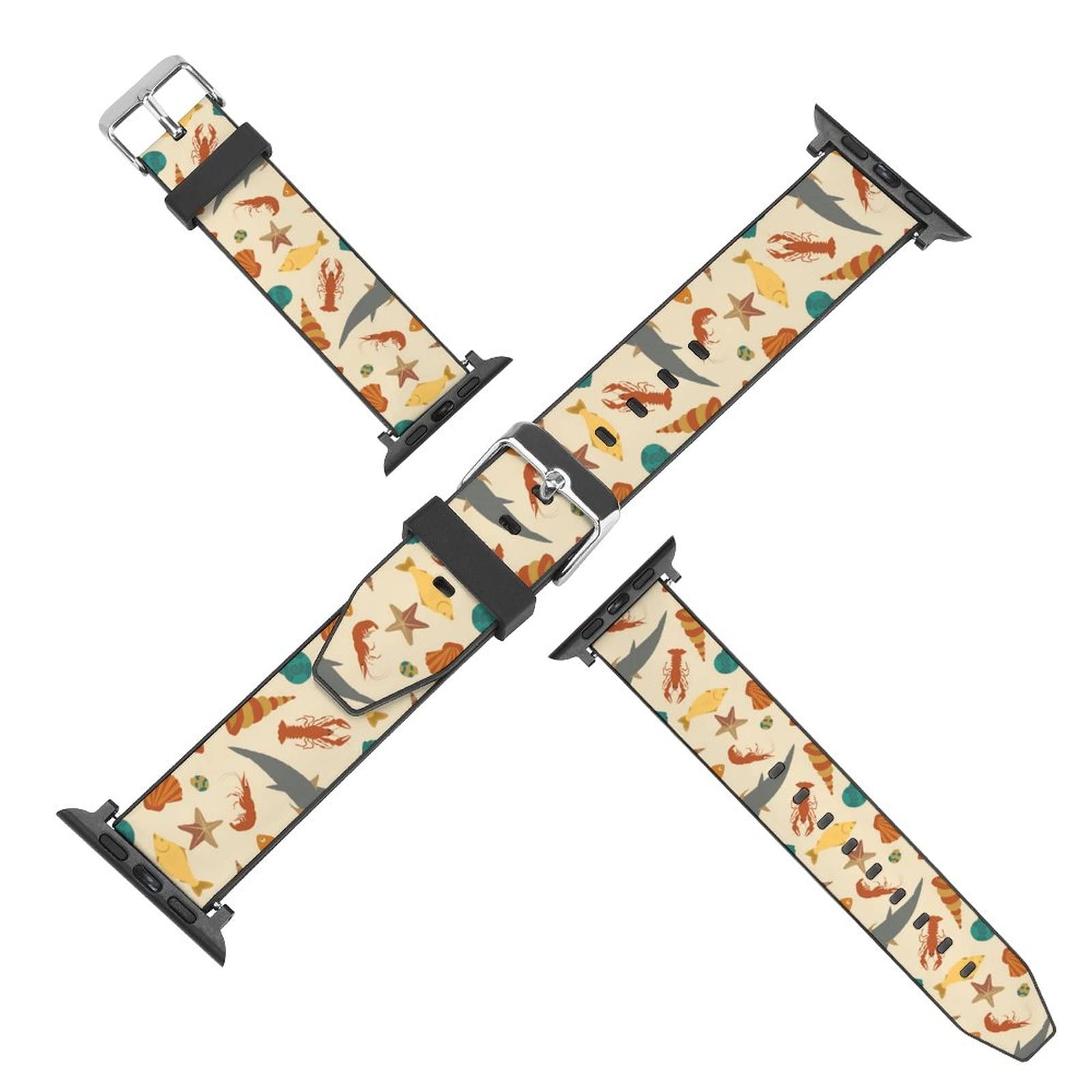 Premium Soft Leather Watch Bands for Apple Watch 38mm 40mm 42mm 44mm - Replacement Strap Compatible with iWatch Series 7/6/5/4/3/2/1 - Stylish & Durable Accessory for Men & Women - Perfect for Work, Gym & Everyday Wear