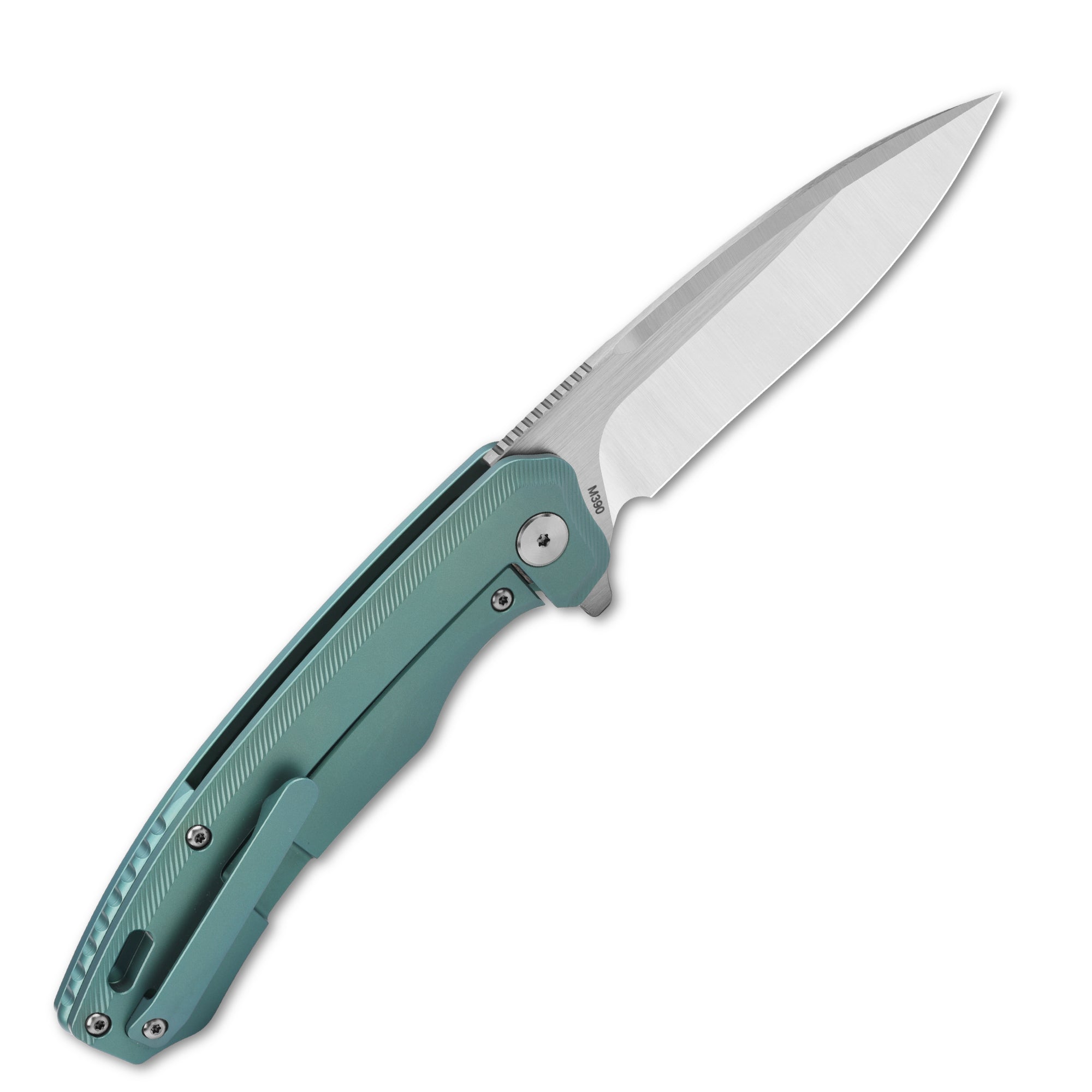 Premium QSP Woodpecker Frame Lock Pocket Knife - Böhler M390 Stainless Steel Blade & Titanium Handle - Perfect for EDC, Camping, Hunting and Outdoor Adventures