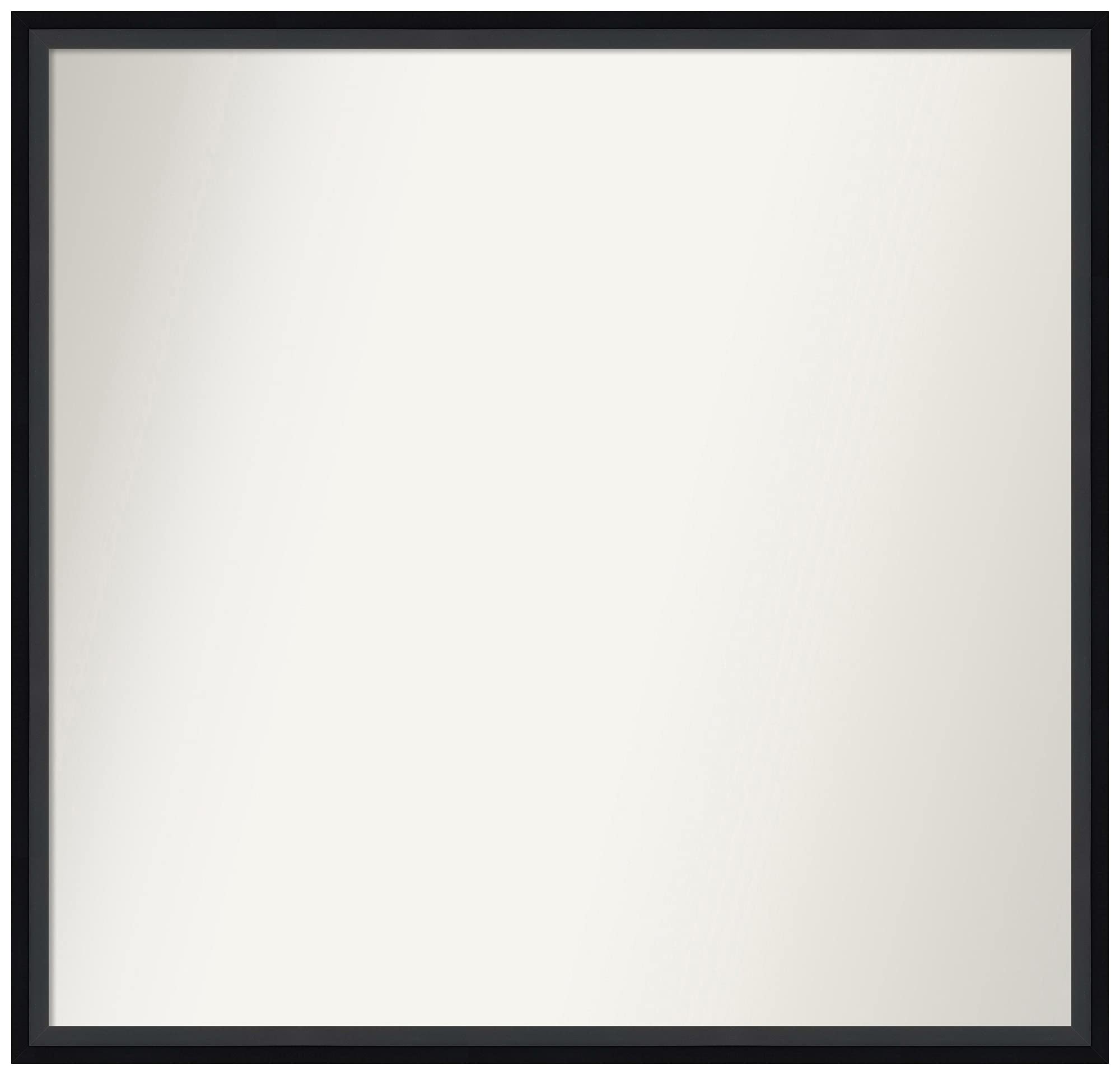 Amanti Art Custom Wall Mirror 23x24 Inches - Lucie Black Frame, Non-Beveled Edge - Bathroom, Bedroom, Entryway Decor - Various Sizes Available