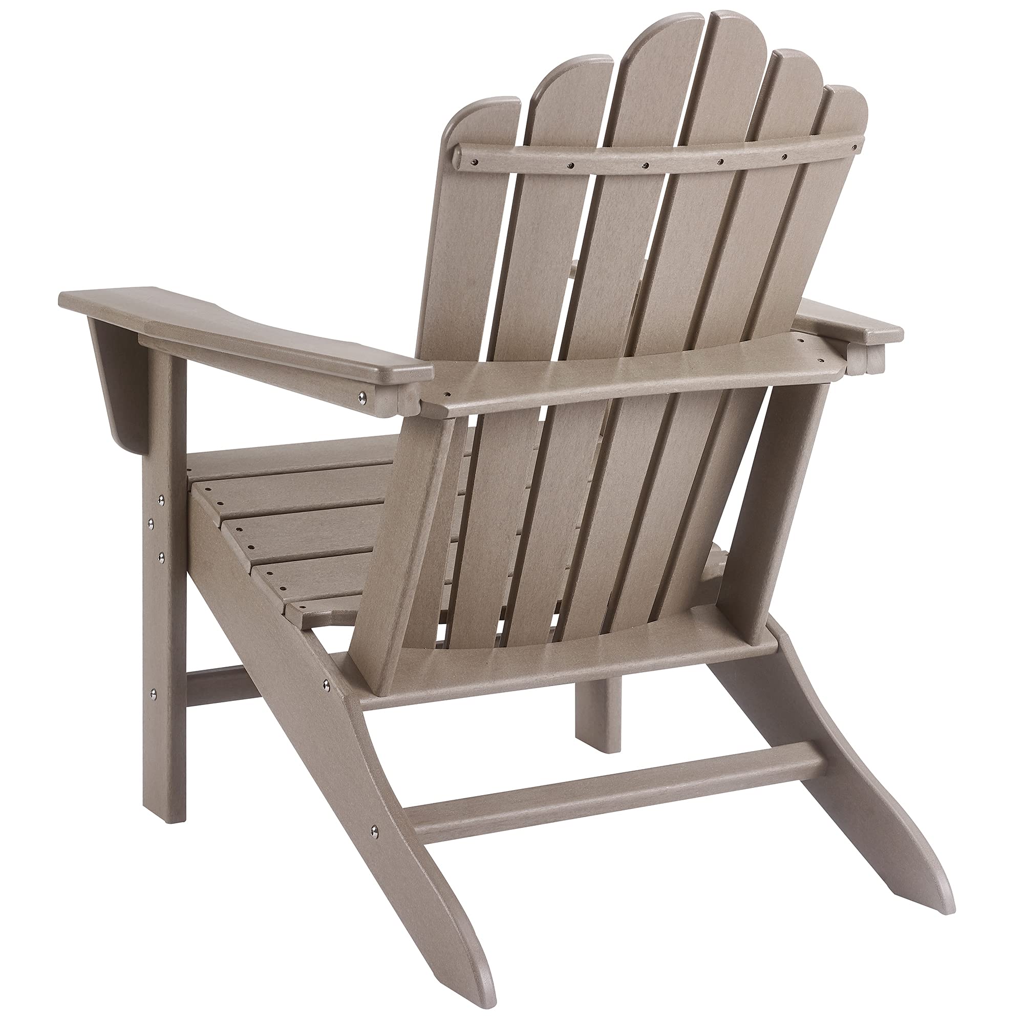 Premium Weather-Resistant Adirondack Chair - Heavy Duty Outdoor Patio Furniture for Yard, Garden, Deck & Backyard - Perfect for Relaxing, Sunbathing & Lounging (Brown, Set of 1)