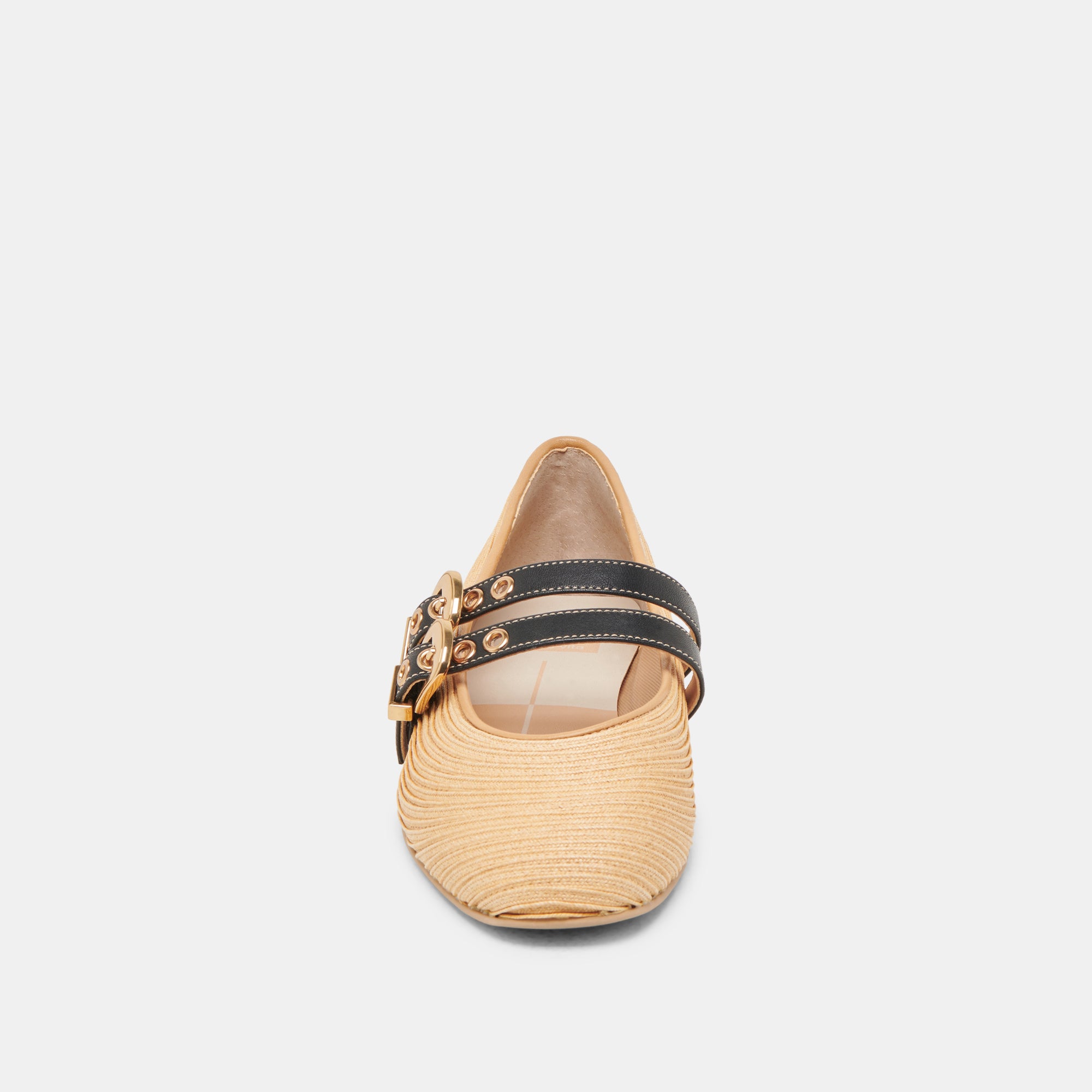 BAYLEE WIDE BALLET FLATS - Natural Raffia Women's Comfortable Slip-On Shoes for Casual Wear & Summer Outfits