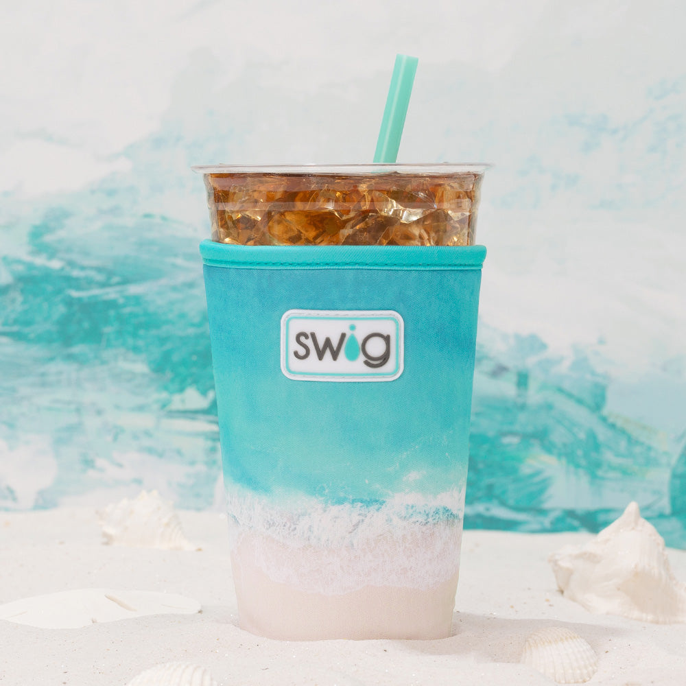 High Tide Medium Iced Cup Coolie - Insulated Beverage Sleeve for Cold Drinks, Perfect for Iced Coffee, Smoothies and Summer Parties