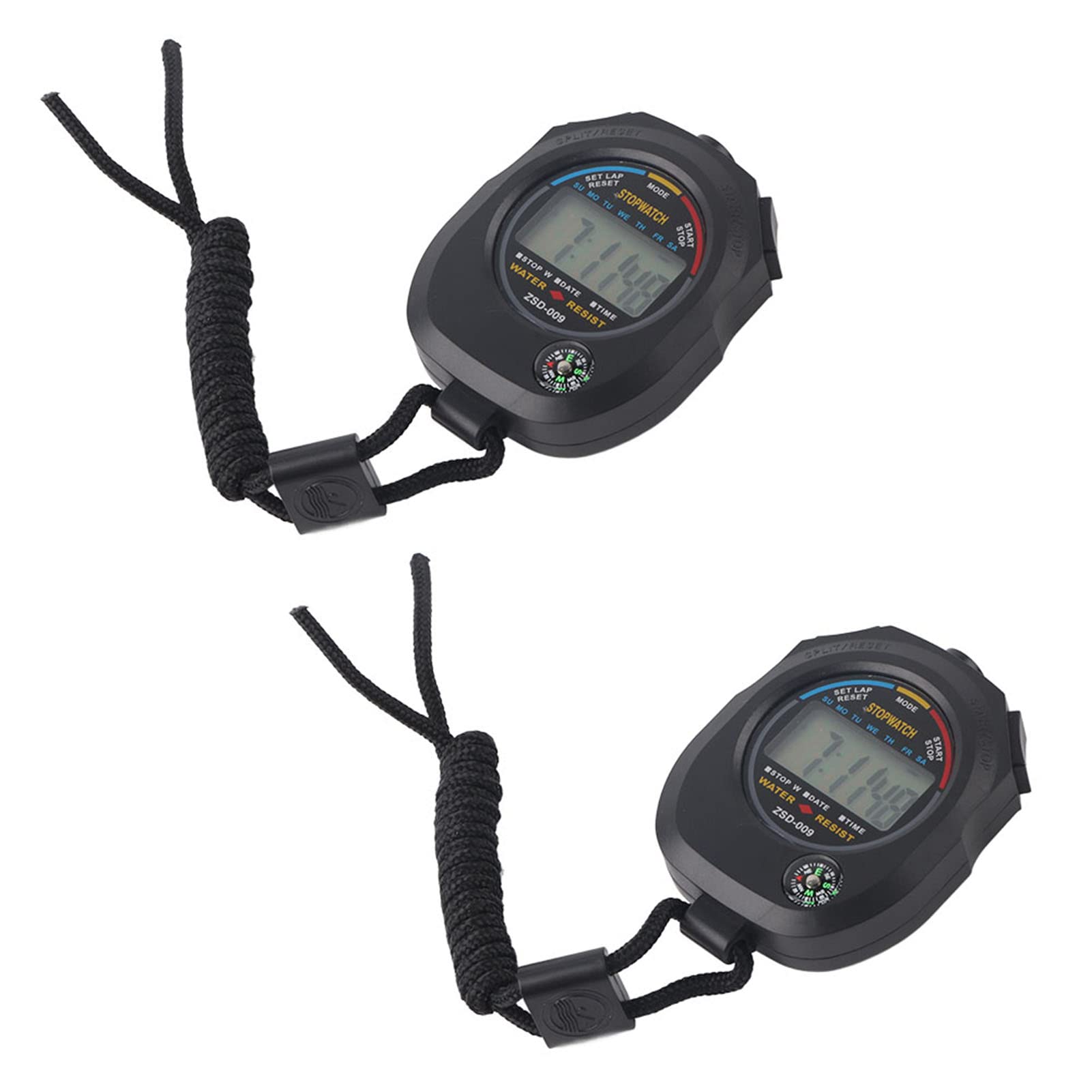 2 Pack Digital LCD Stopwatch Timer - Handheld Count Up Timer for Sports, Running, Racing & Swimming | Perfect for Coaches, Athletes & Fitness Training