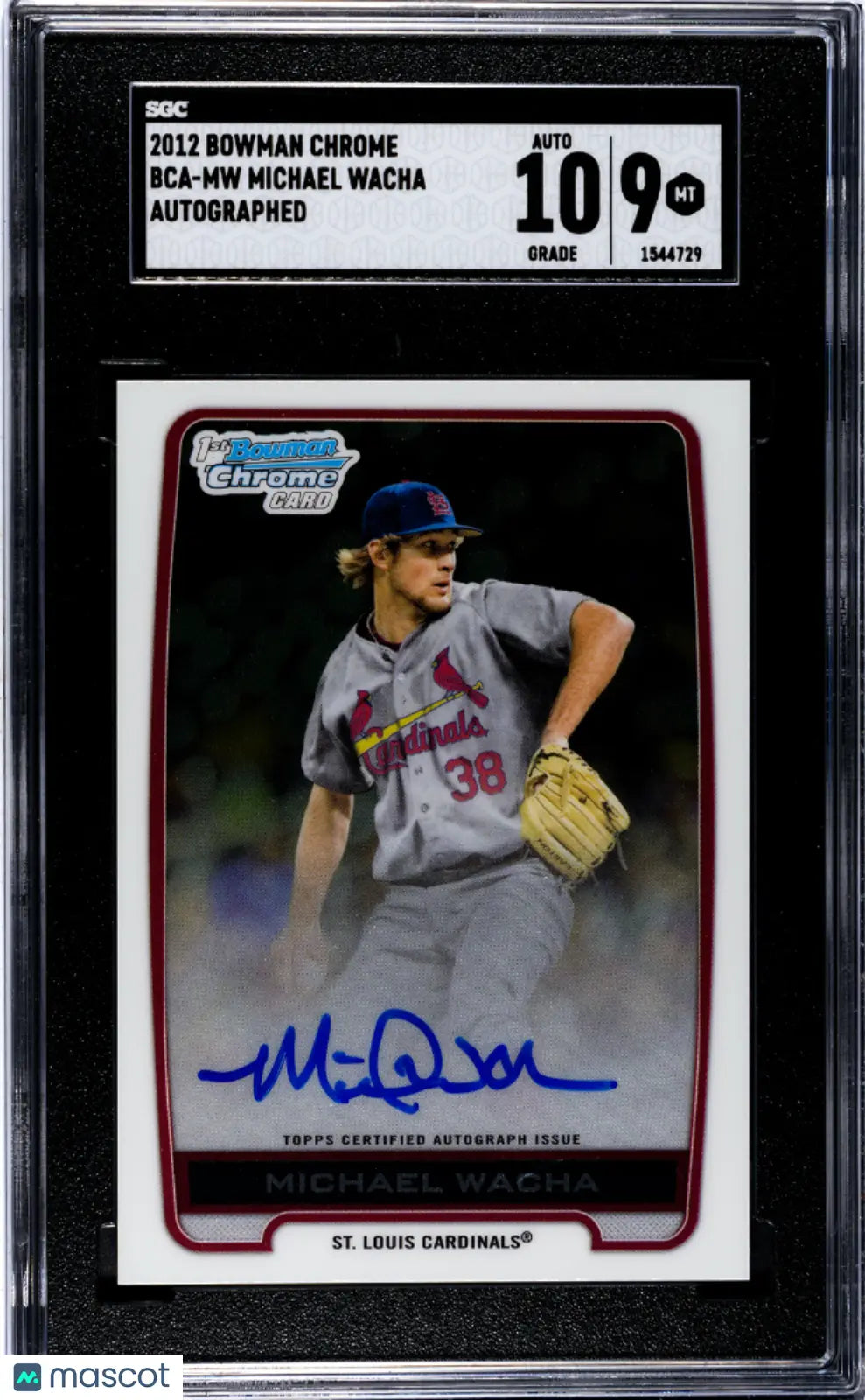 2012 Bowman Chrome Michael Wacha Autograph Baseball Card - SGC 9 Gem Mint - Perfect for Sports Collectors & MLB Memorabilia Enthusiasts