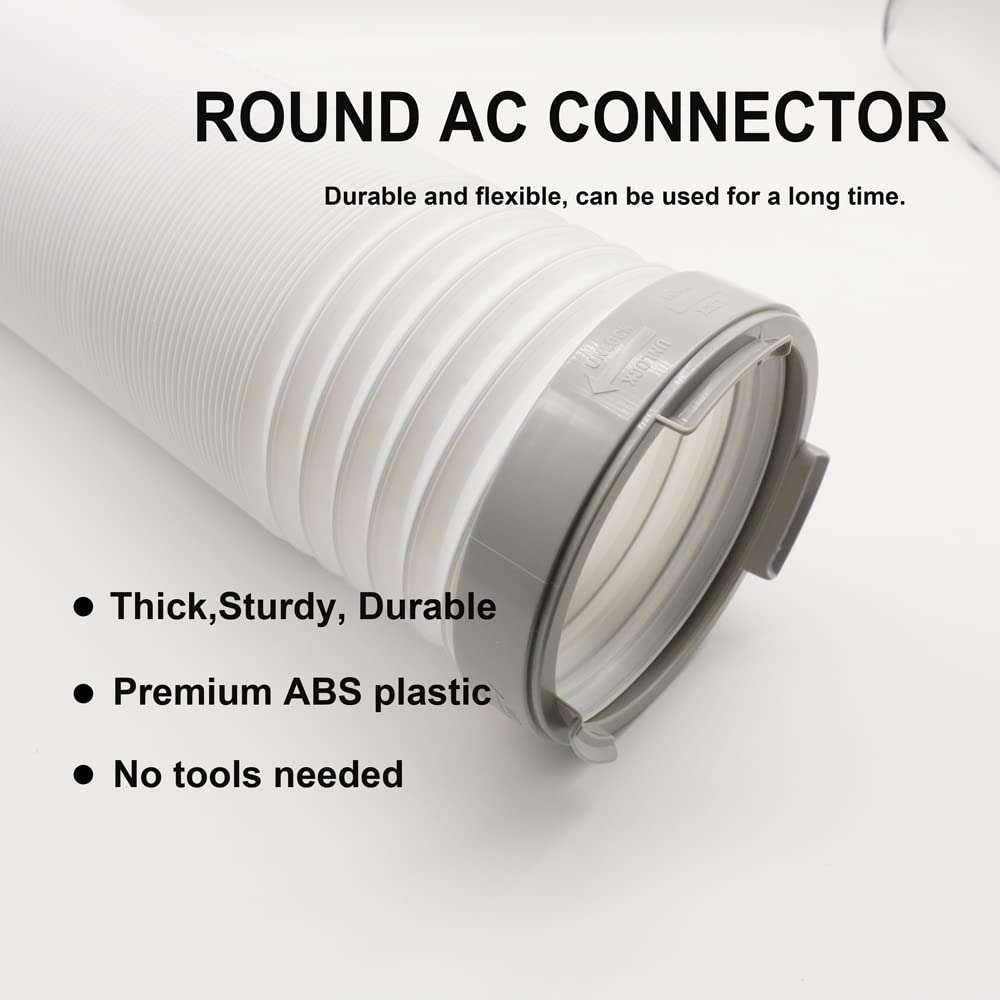 5.9 Inch Portable Air Conditioner Exhaust Hose Coupler Window Adapter - Universal A/C Connector for Round Air Conditioning Exhaust Ports - Perfect for Home, Office & RV Cooling Solutions