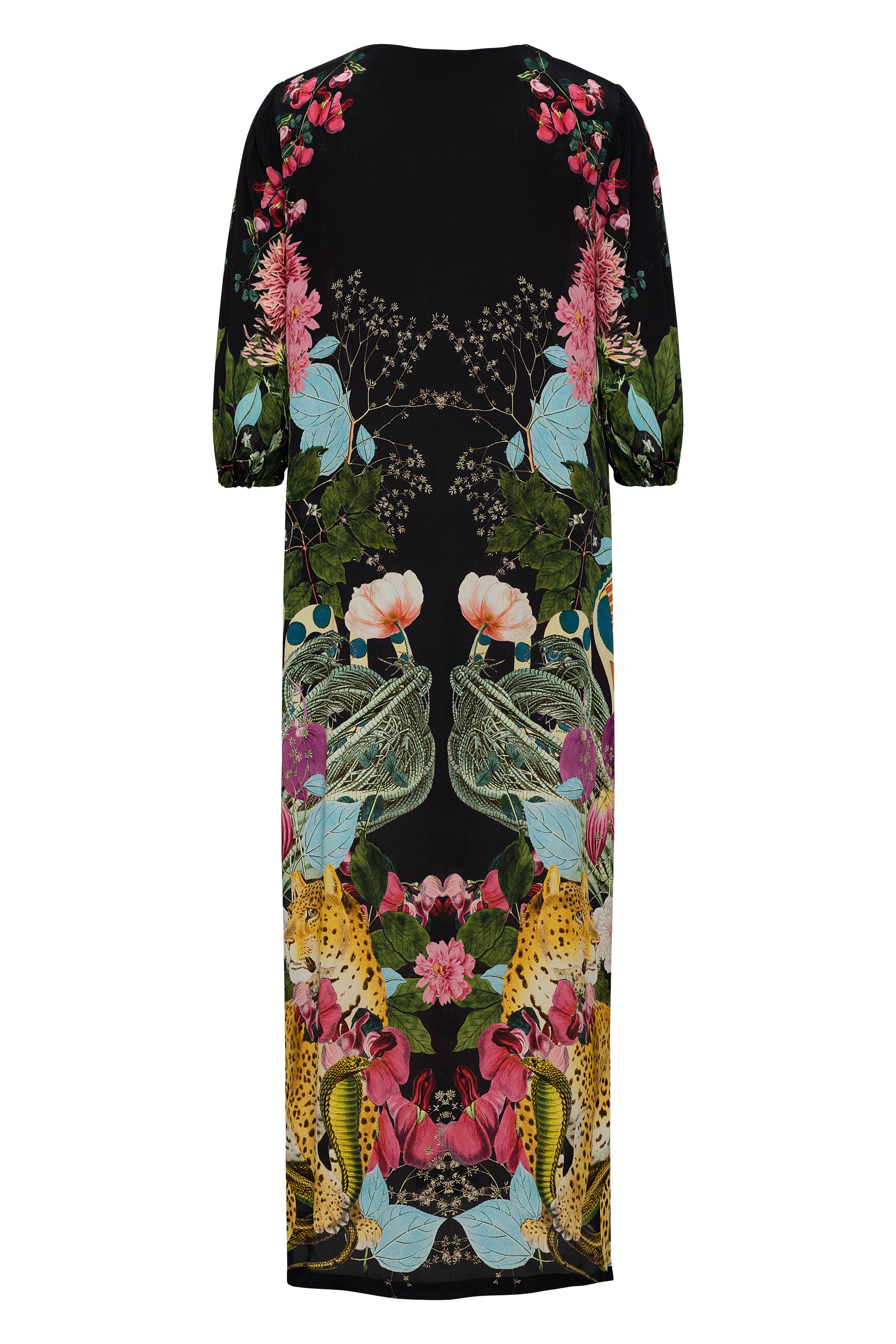 Hera Women's Kaftan Dress - Flowy Boho Maxi Dress with V-Neck & Long Sleeves - Perfect for Beach Cover Up, Summer Vacation, and Casual Outings