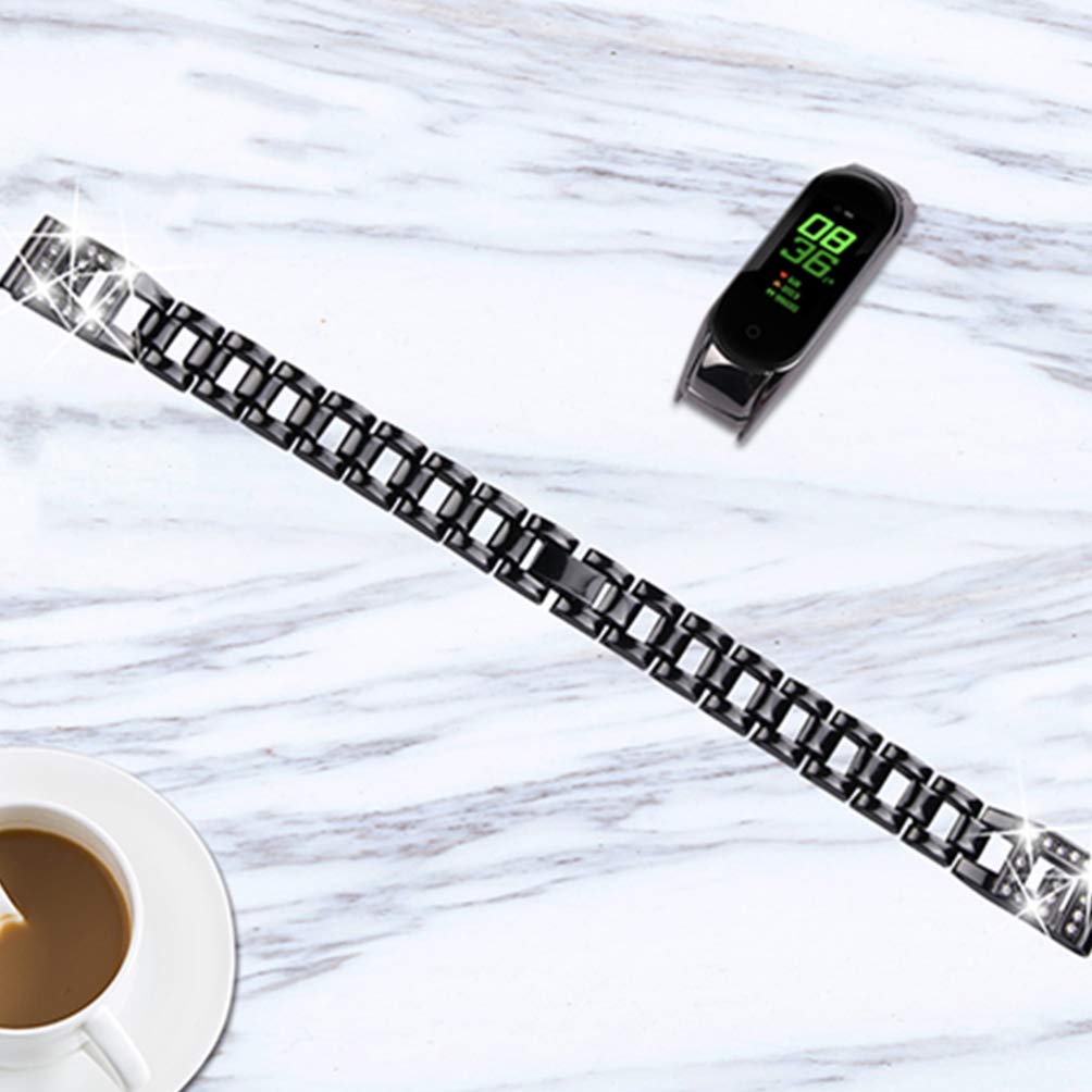 UKCOCO Leather Watch Band for Xiaomi 5 - Quick Release Zinc Alloy Strap for Work & Gym