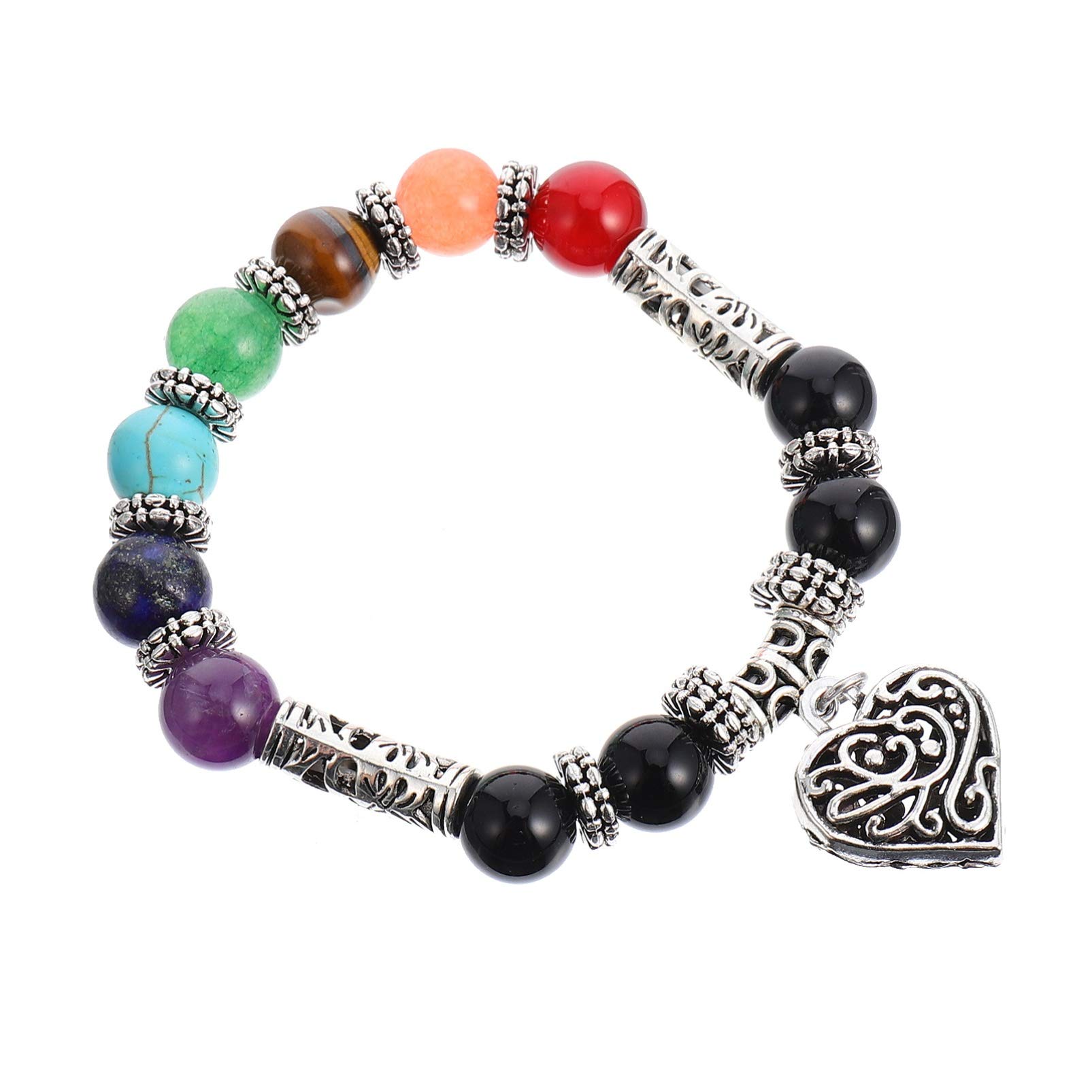 VALICLUD Natural Agate Gemstone Charm Bracelet for Women & Men - Feng Shui Wealth Beaded Bangle, Buddhist Jewelry for Meditation & Spiritual Healing | Perfect for Yoga, Gifting & Positive Energy