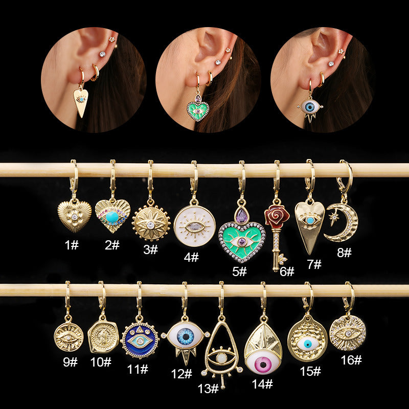 18K Gold Boho Hoop Earrings for Women - Trendy Dangle Earrings with Elegant Design | Perfect for Parties, Weddings & Everyday Wear | HSPJ329
