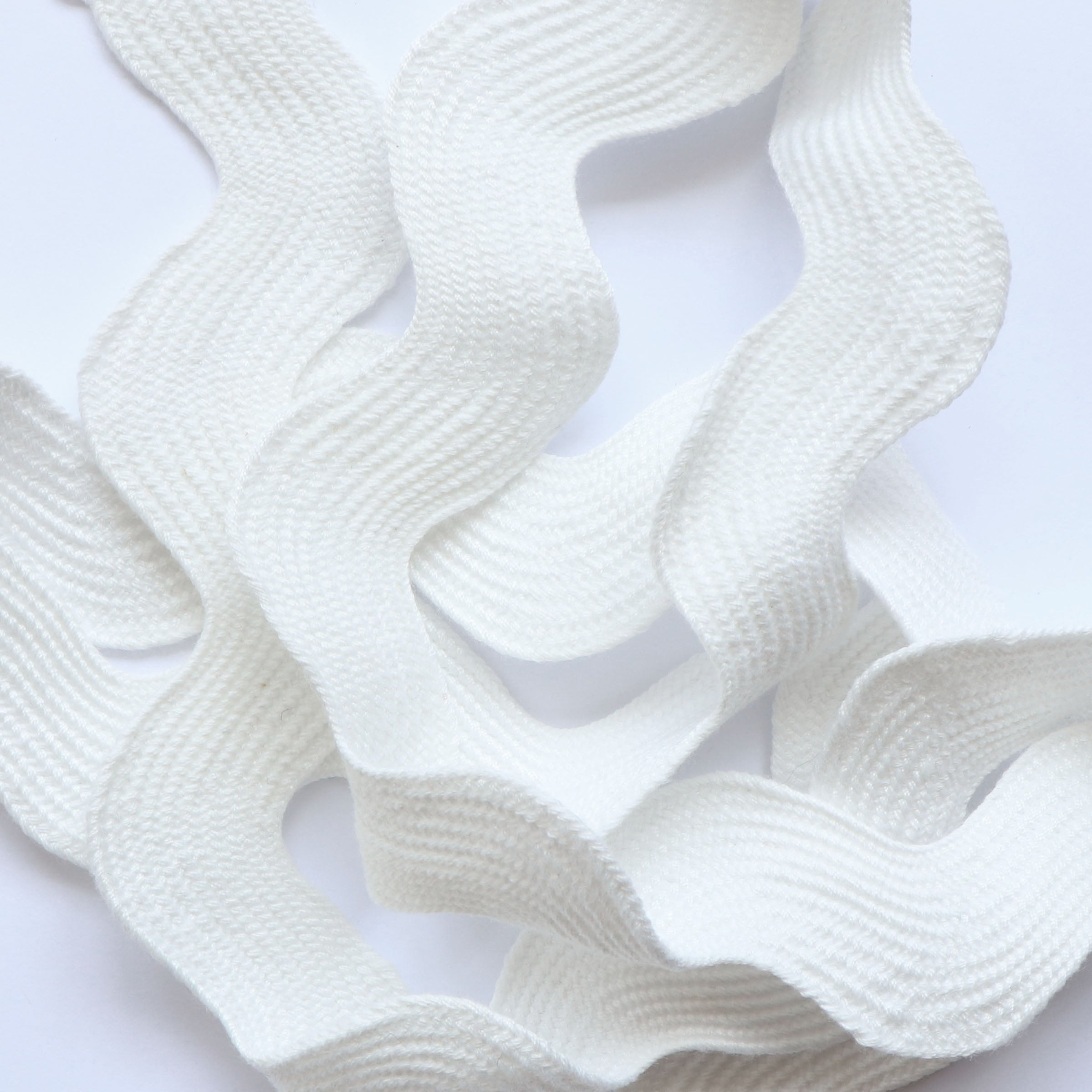 35mm Jumbo Ric Rac Trim - White Decorative Lace for Sewing, Crafts & DIY Home Decor Projects
