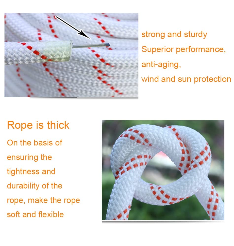 Nylon Mooring Rope for Boats - 16mm x 70m - Dockline for Sailboats & Sleds | Camping, Sailing, Hiking