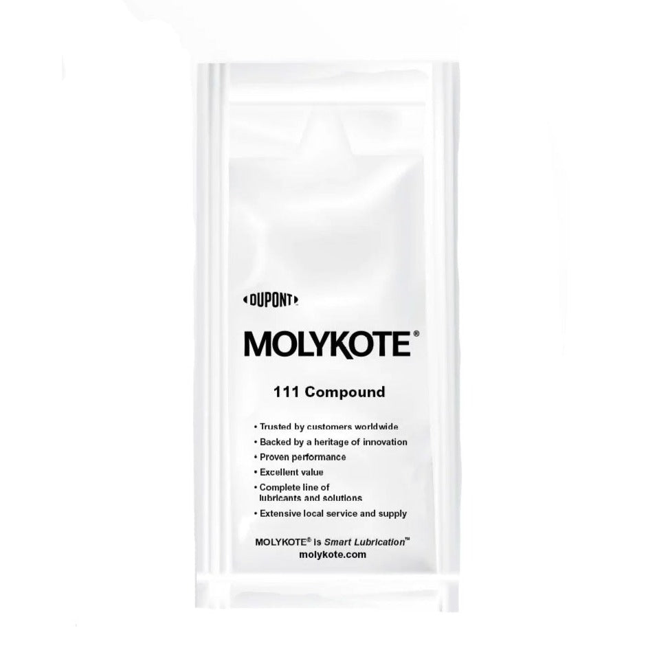 Dupont Molykote® 111 Valve Silicone Lubricant & Sealant - 6g Pillow Pack - High-Temp Grease for Plumbing, Automotive & Industrial Applications