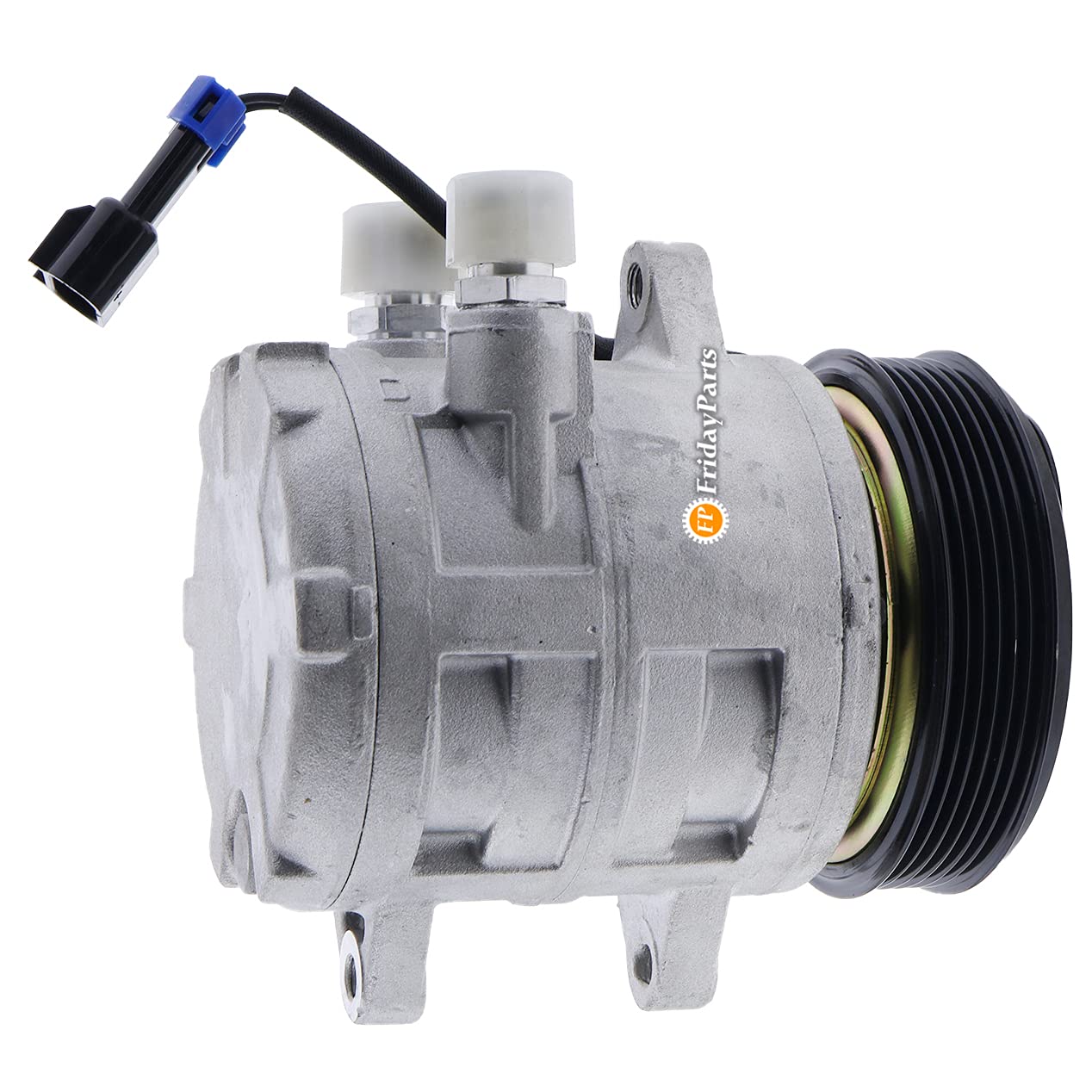 FridayParts A/C Compressor Replacement for Bobcat 331 331E 335 337 341 430 435 | Compatible with Part Numbers 6681716 6685798 | Heavy-Duty Air Conditioning Compressor for Skid Steer Loaders & Compact Excavators