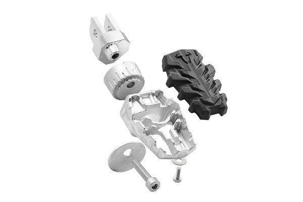 Adjustable Footrest SW Motech EVO - 36 Pivotable Teethed Positions for Custom Comfort | Perfect for Motorcycle Touring & Long Rides