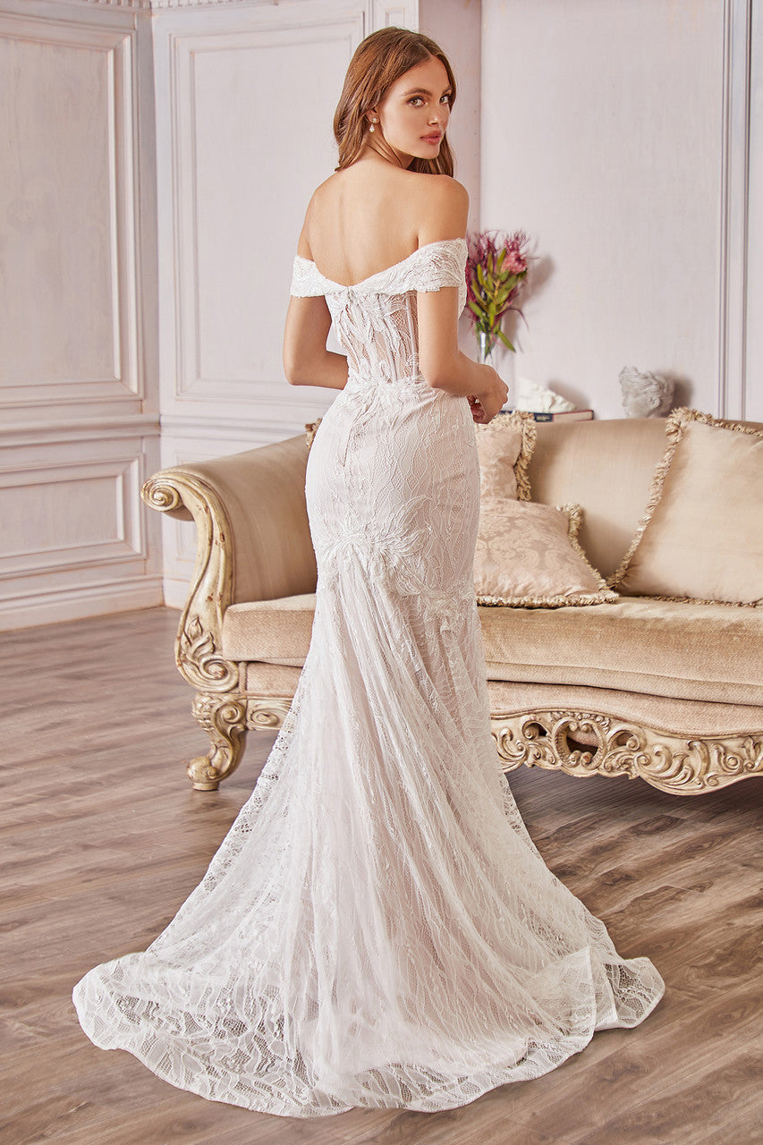 Elegant Jolie Gown in Off White by Andrea & Leo - Perfect for Weddings, Prom & Formal Events
